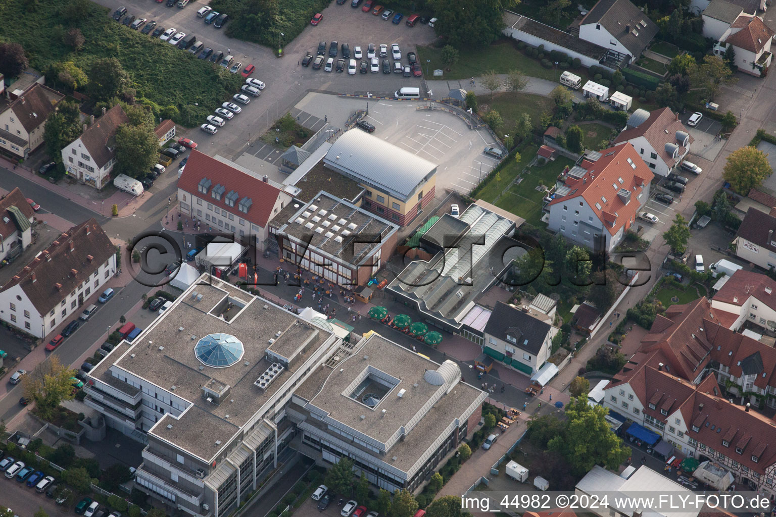 City festival 2011 in Kandel in the state Rhineland-Palatinate, Germany from above