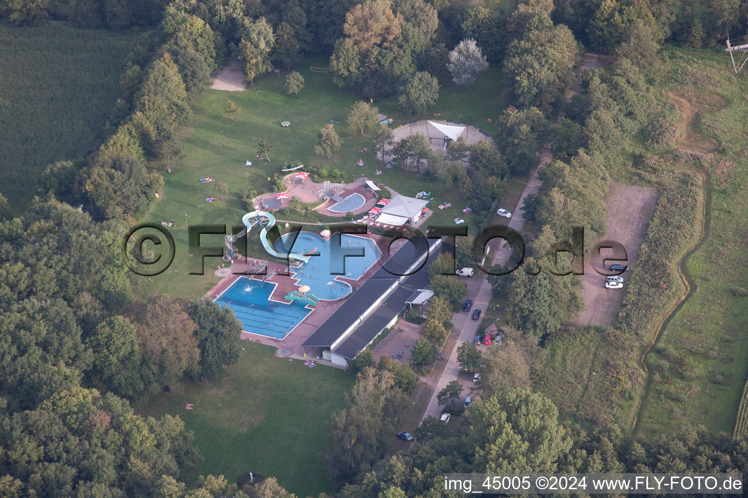 Kandel in the state Rhineland-Palatinate, Germany from above