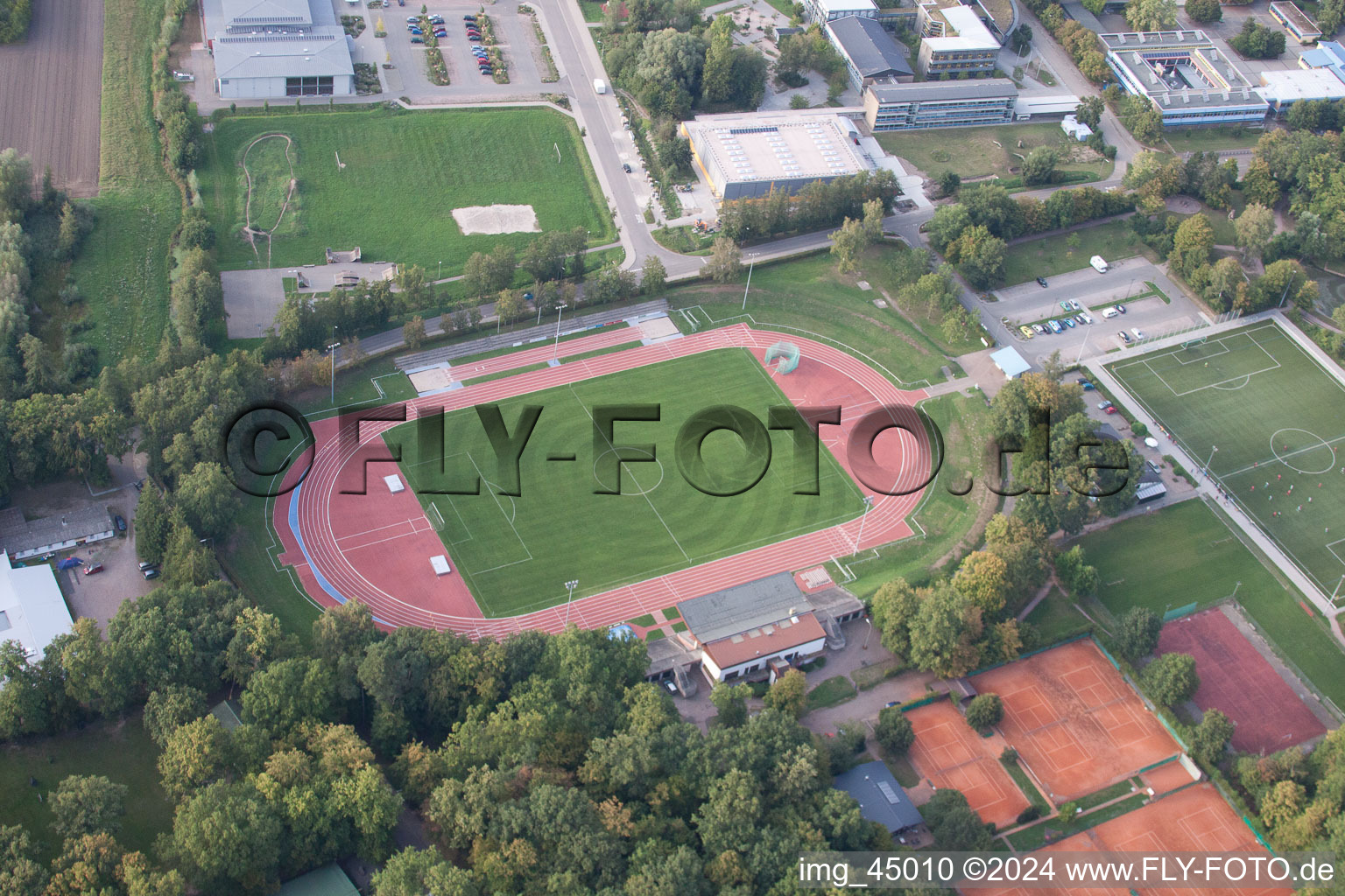 Kandel in the state Rhineland-Palatinate, Germany seen from above