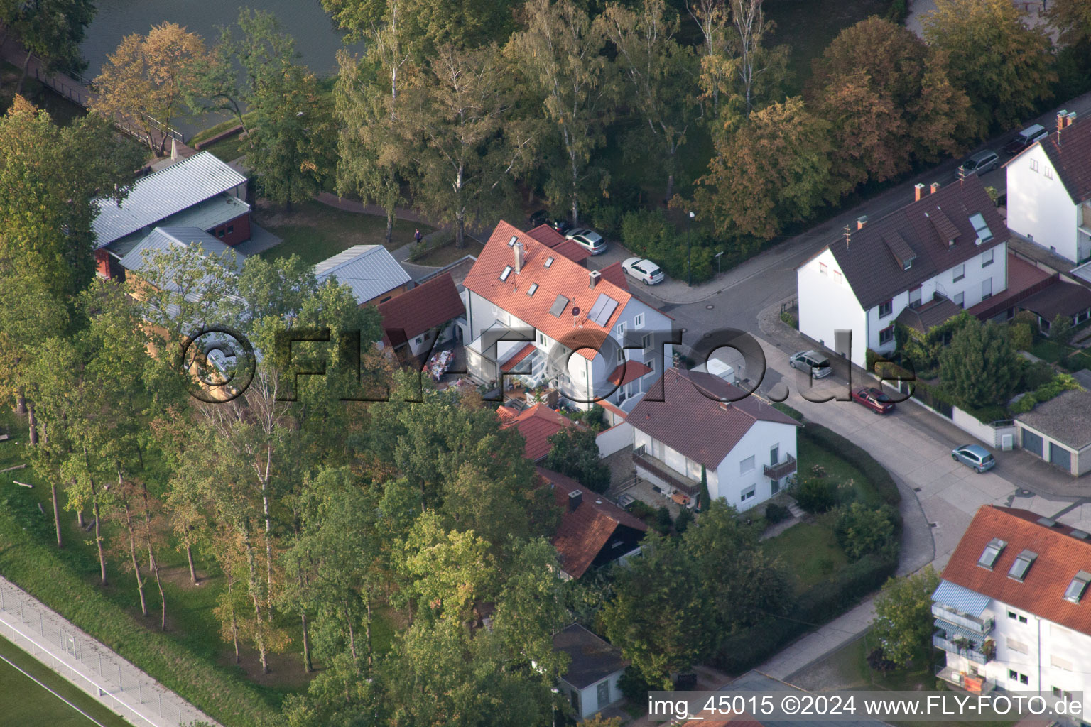 Bird's eye view of Kandel in the state Rhineland-Palatinate, Germany