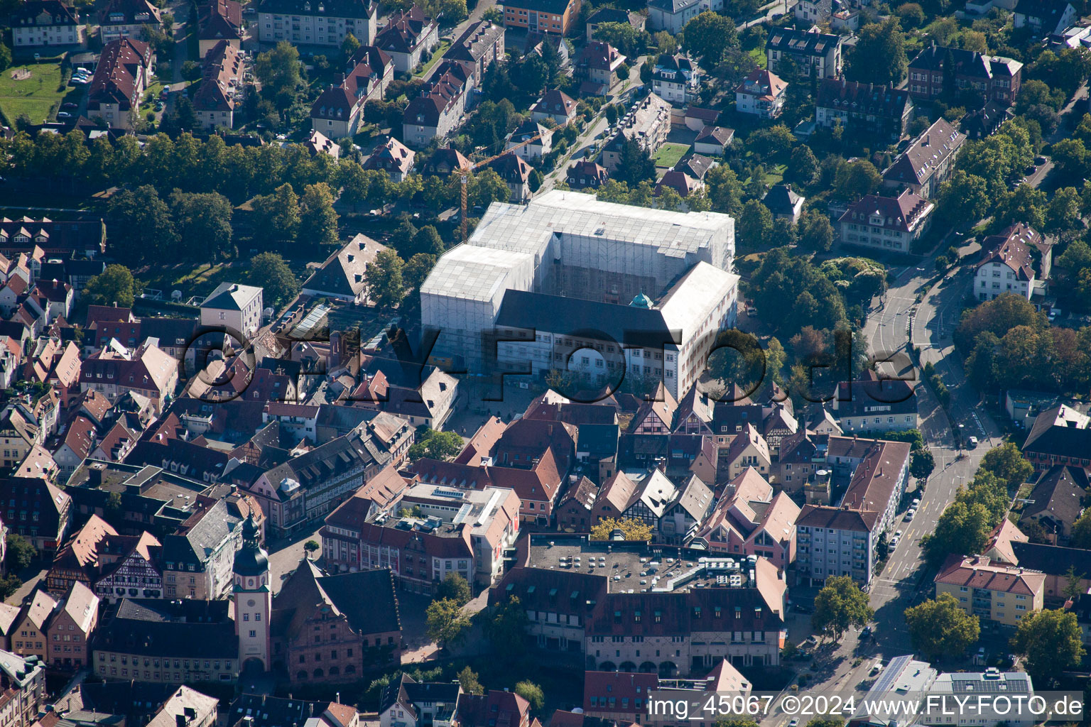 Wrapped Castle in Ettlingen in the state Baden-Wuerttemberg, Germany