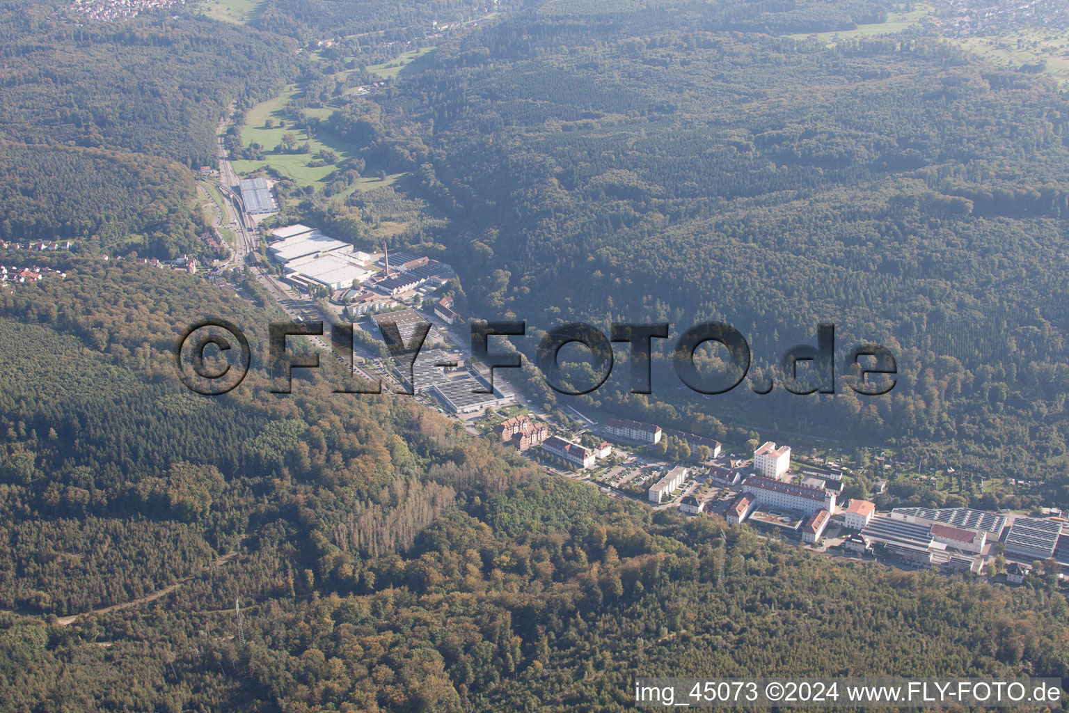 Spinning in Ettlingen in the state Baden-Wuerttemberg, Germany seen from above