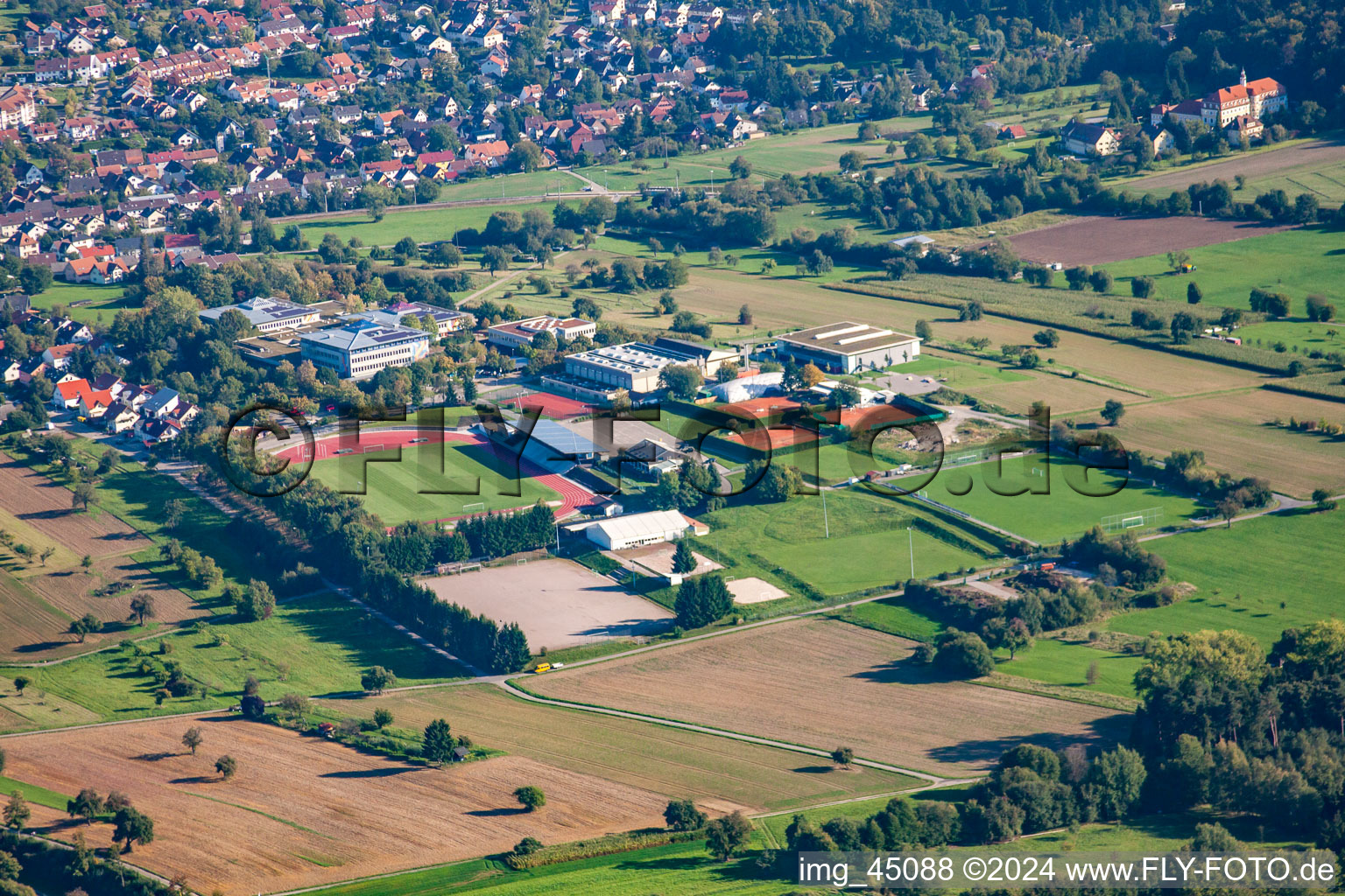 Sonotronic Stadium in the district Langensteinbach in Karlsbad in the state Baden-Wuerttemberg, Germany