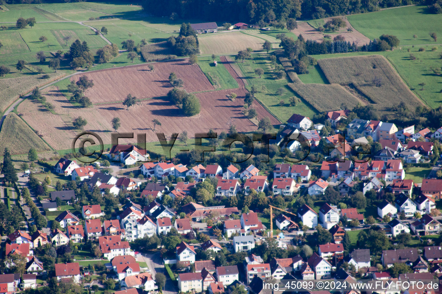 Mozartstr in the district Langensteinbach in Karlsbad in the state Baden-Wuerttemberg, Germany