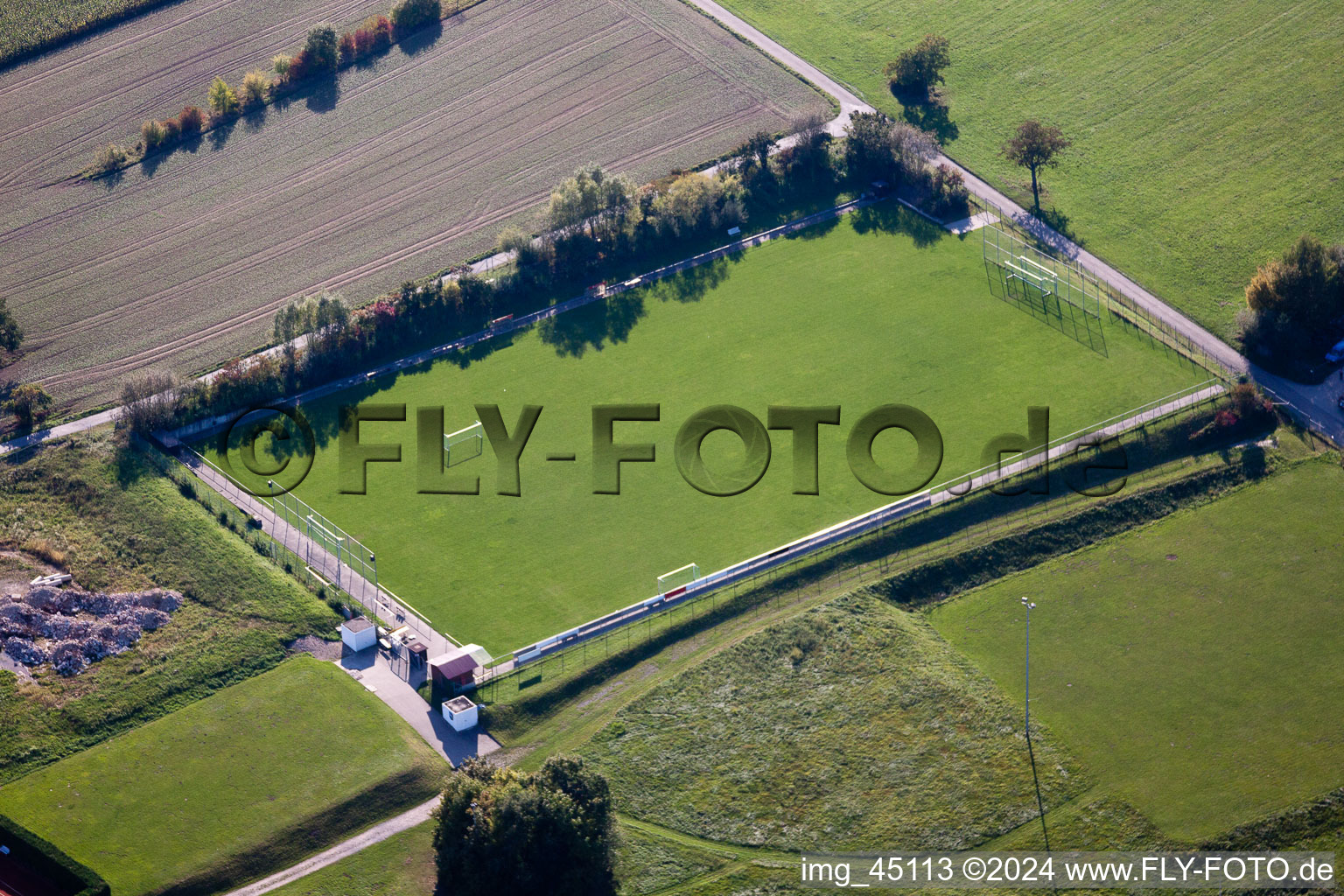 Sports grounds of SV-Langensteinbach in the district Langensteinbach in Karlsbad in the state Baden-Wuerttemberg, Germany