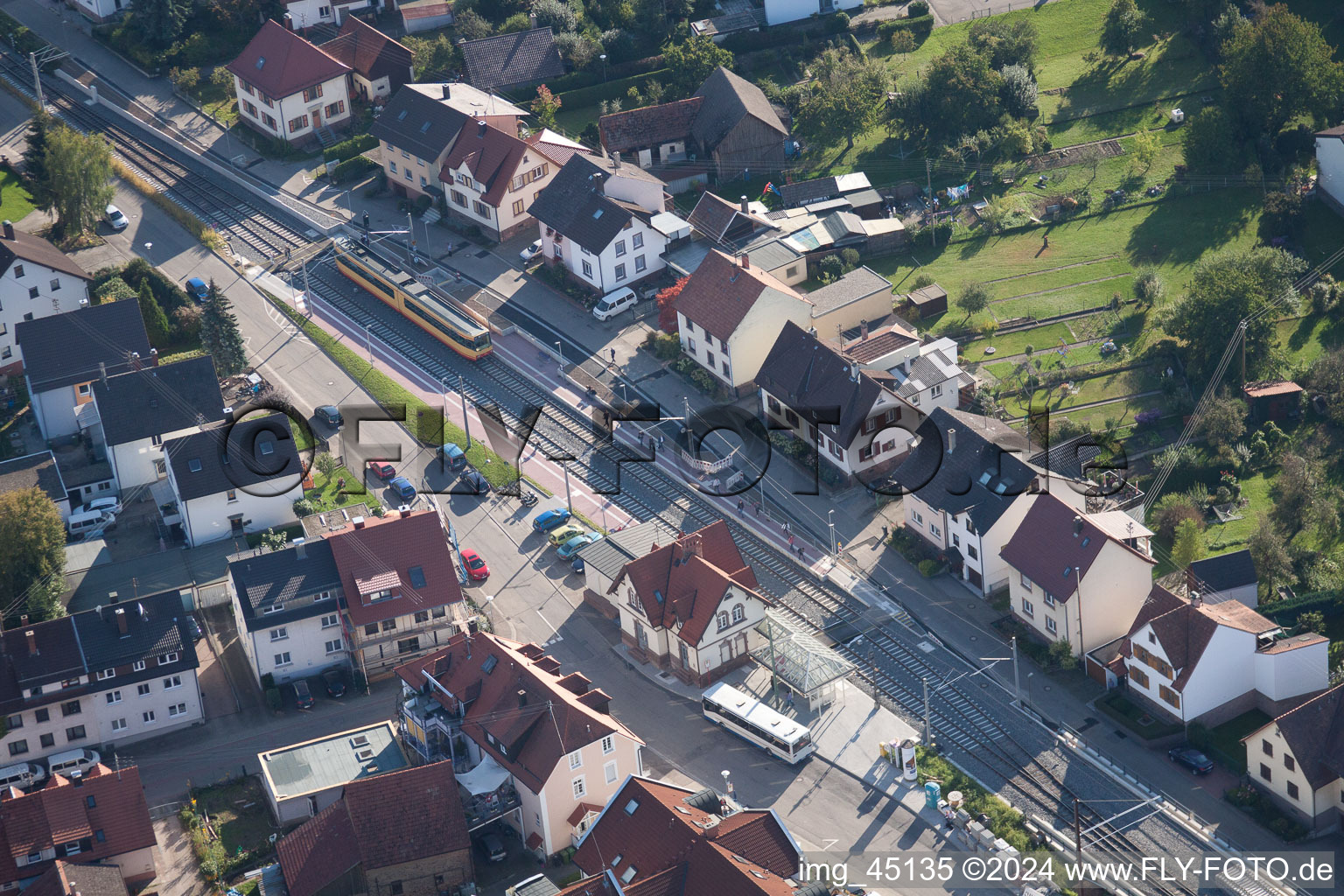 Albtal station in the district Langensteinbach in Karlsbad in the state Baden-Wuerttemberg, Germany