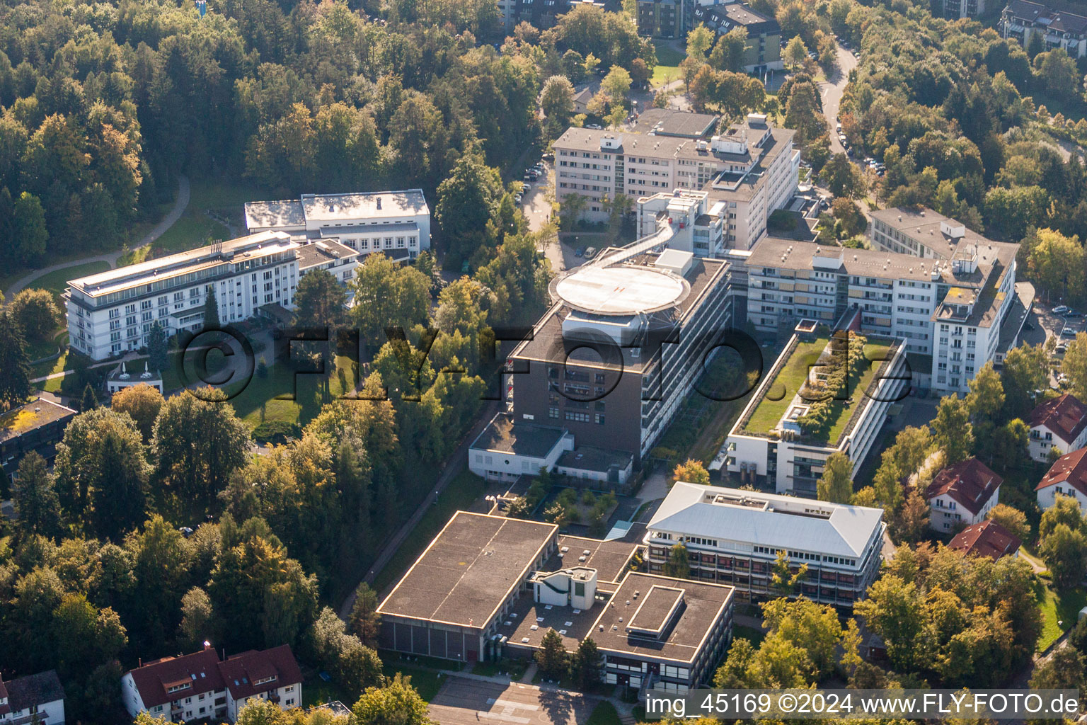 Hospital grounds of the Clinic SRH Klinikum Karlsbad-Langensteinbach GmbH in the district Langensteinbach in Karlsbad in the state Baden-Wurttemberg, Germany