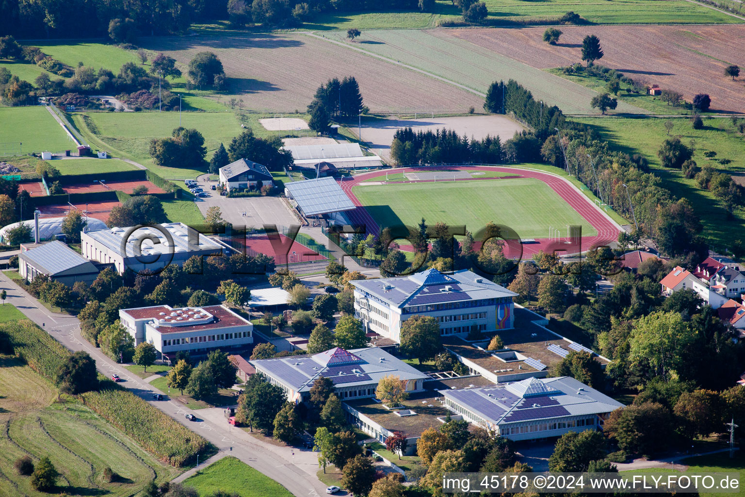 School center Karlsbad-Langensteinbach in the district Langensteinbach in Karlsbad in the state Baden-Wuerttemberg, Germany