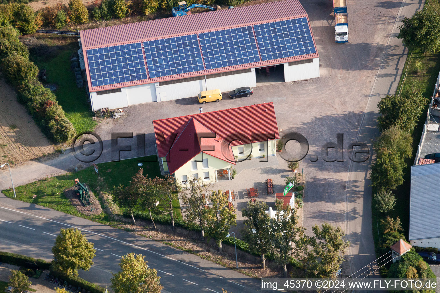 Minfeld in the state Rhineland-Palatinate, Germany out of the air