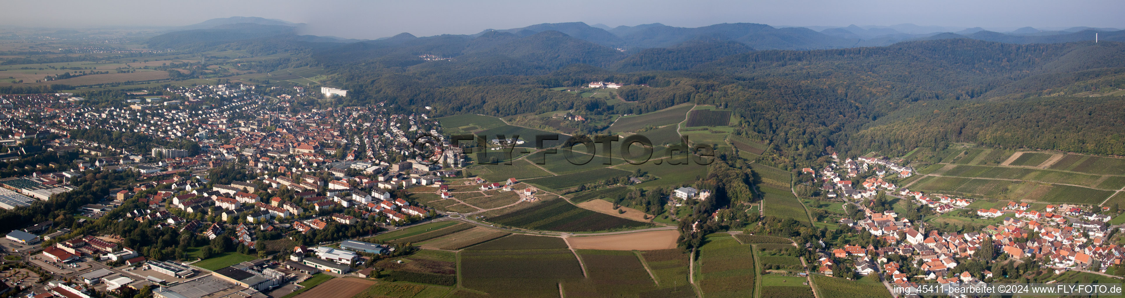 Panorama in Bad Bergzabern in the state Rhineland-Palatinate, Germany