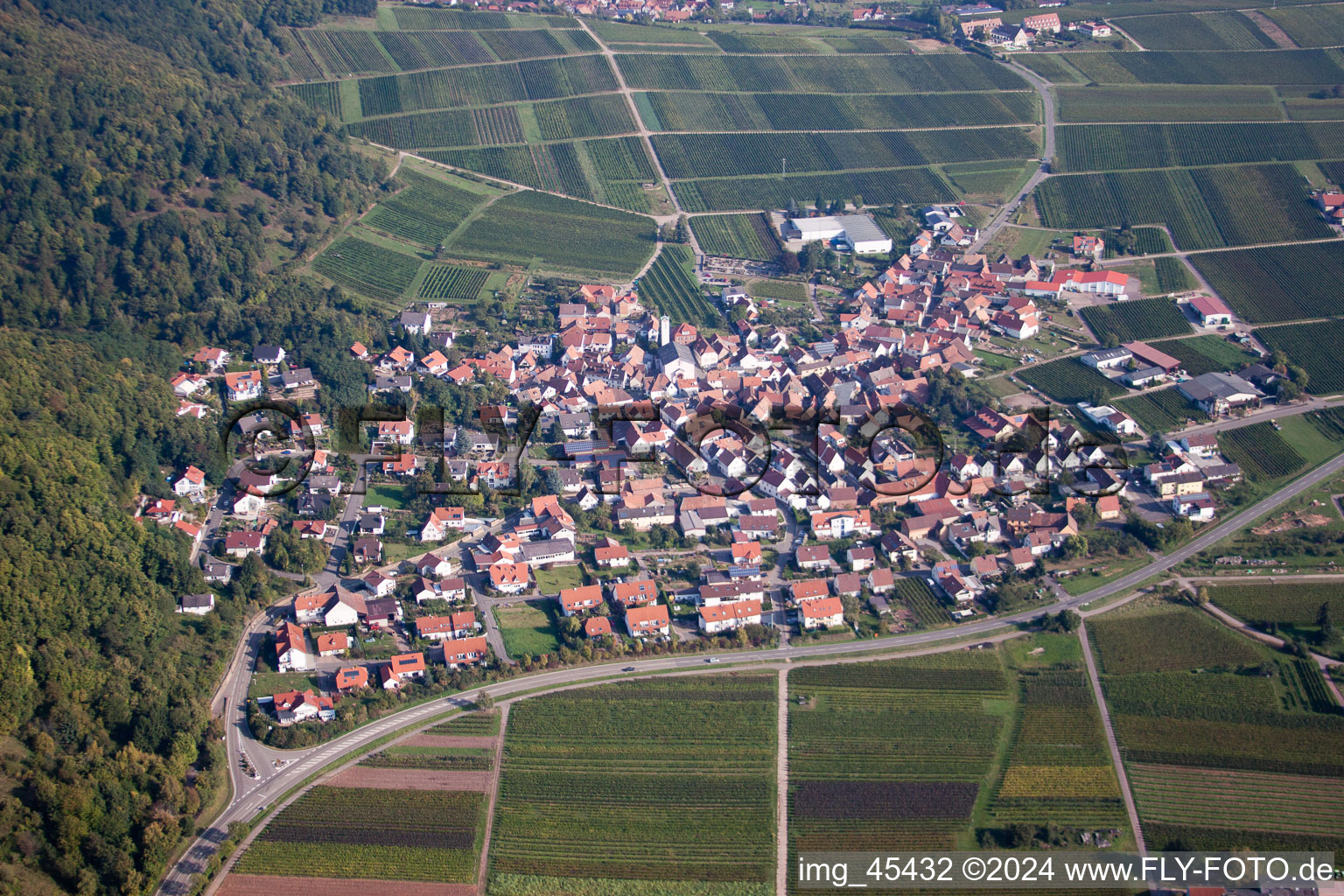 Eschbach in the state Rhineland-Palatinate, Germany out of the air