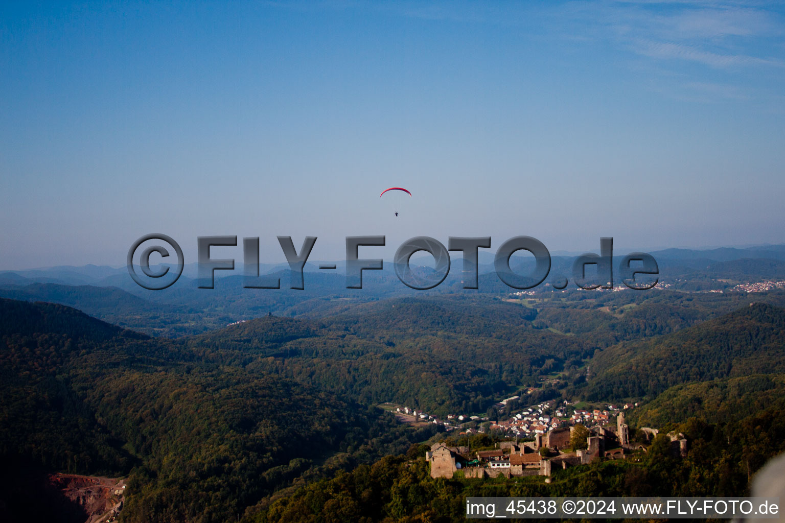 Bird's eye view of Eschbach in the state Rhineland-Palatinate, Germany