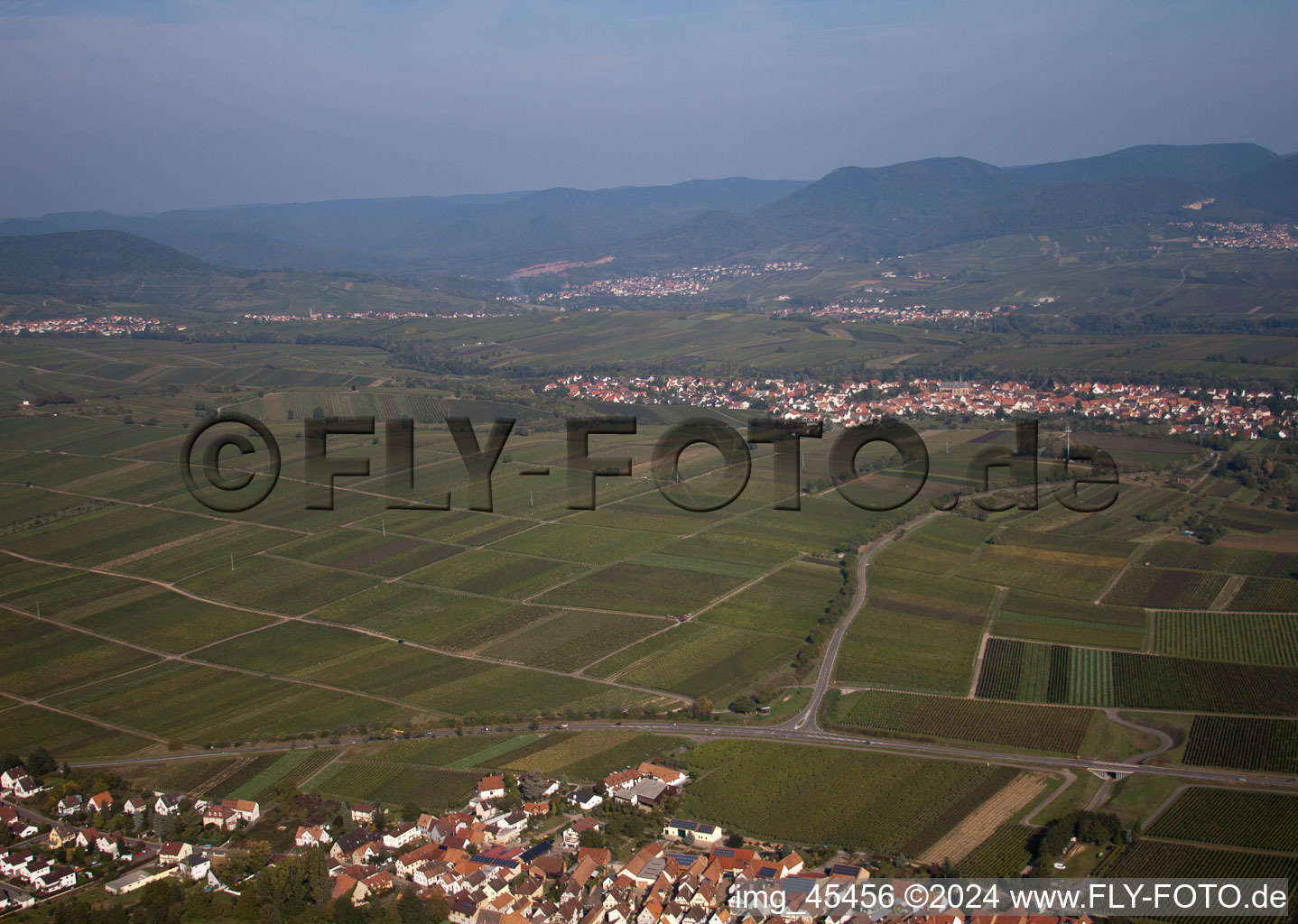 District Arzheim in Landau in der Pfalz in the state Rhineland-Palatinate, Germany seen from above