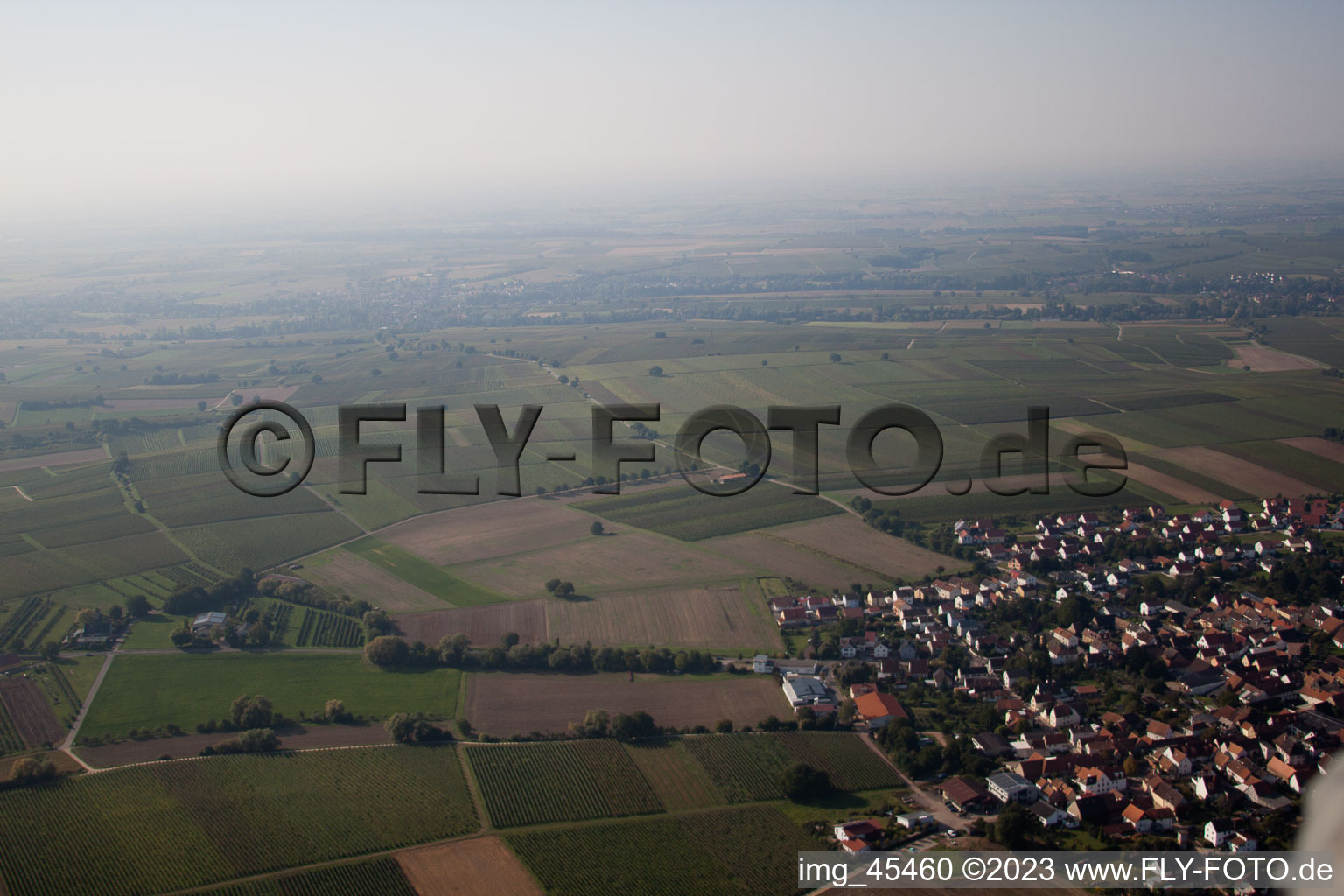 Aerial view of District Wollmesheim in Landau in der Pfalz in the state Rhineland-Palatinate, Germany