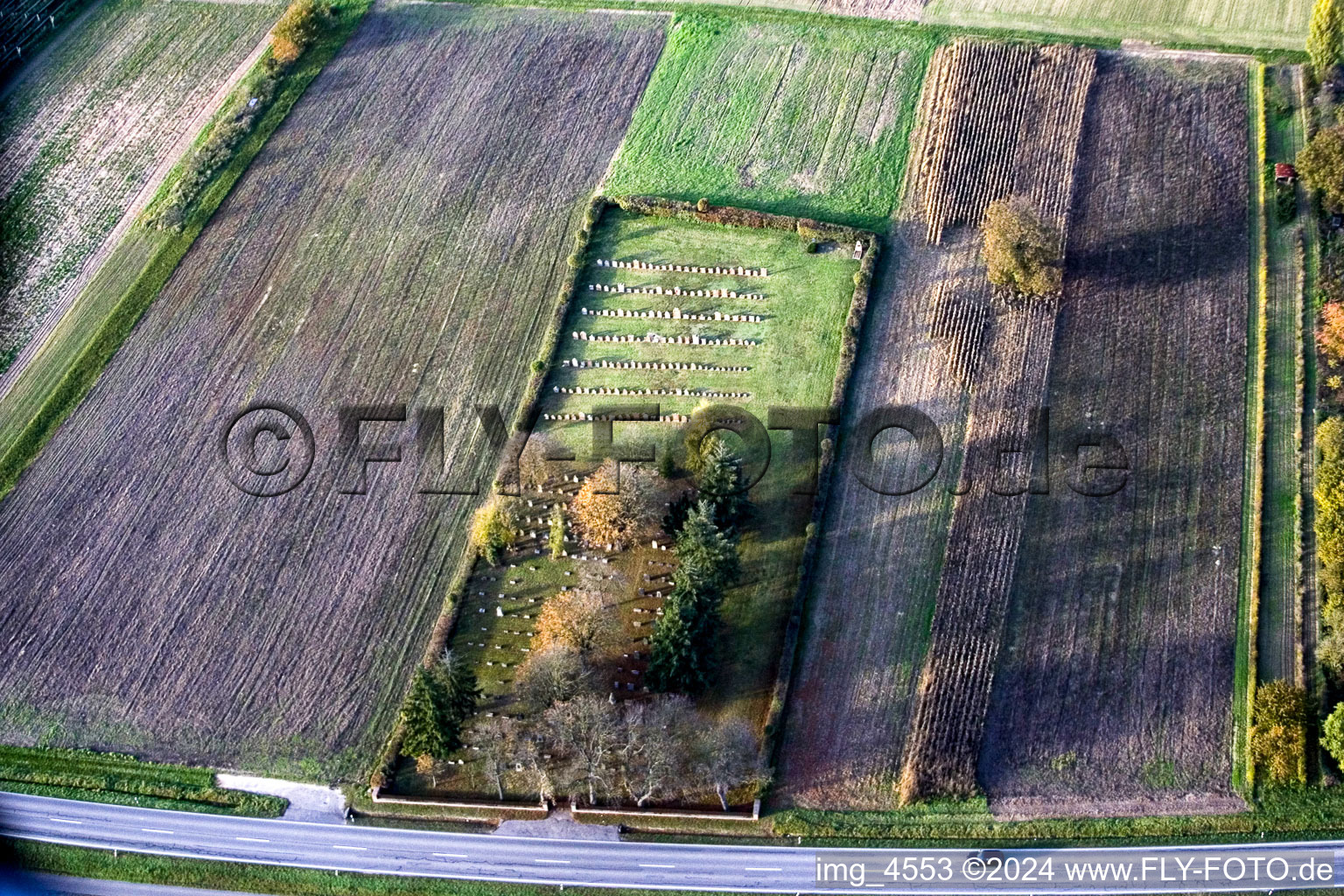 Old cemetery in Rülzheim in the state Rhineland-Palatinate, Germany