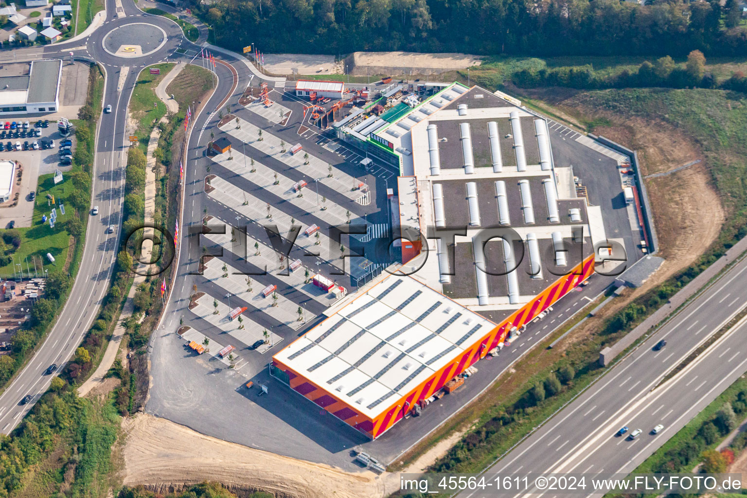 Hornbach Industrial Estate SW in Sinsheim in the state Baden-Wuerttemberg, Germany