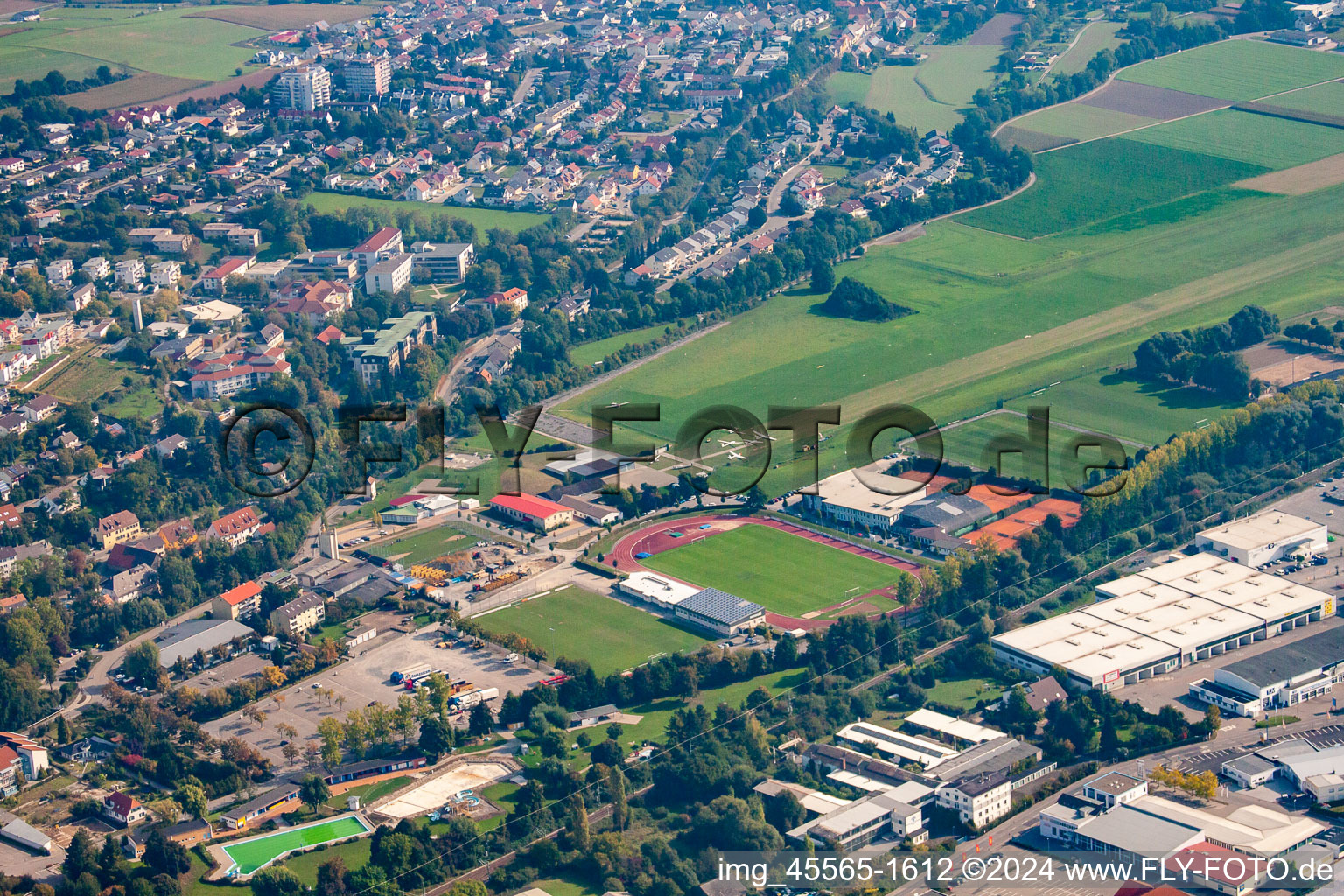 Gliding airfield in Sinsheim in the state Baden-Wuerttemberg, Germany