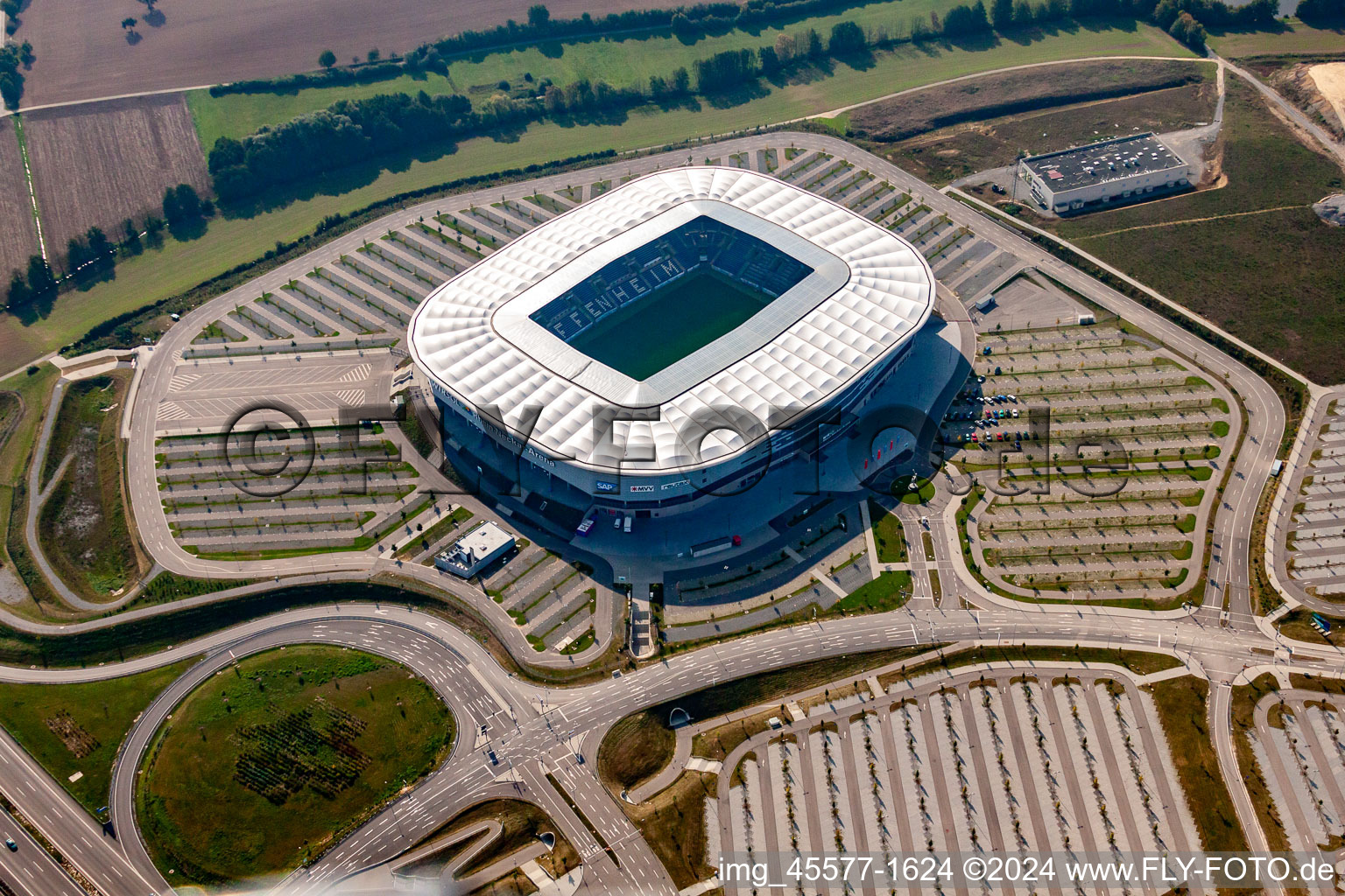 Rhein-Neckar-Arena in Sinsheim in the state Baden-Wuerttemberg, Germany