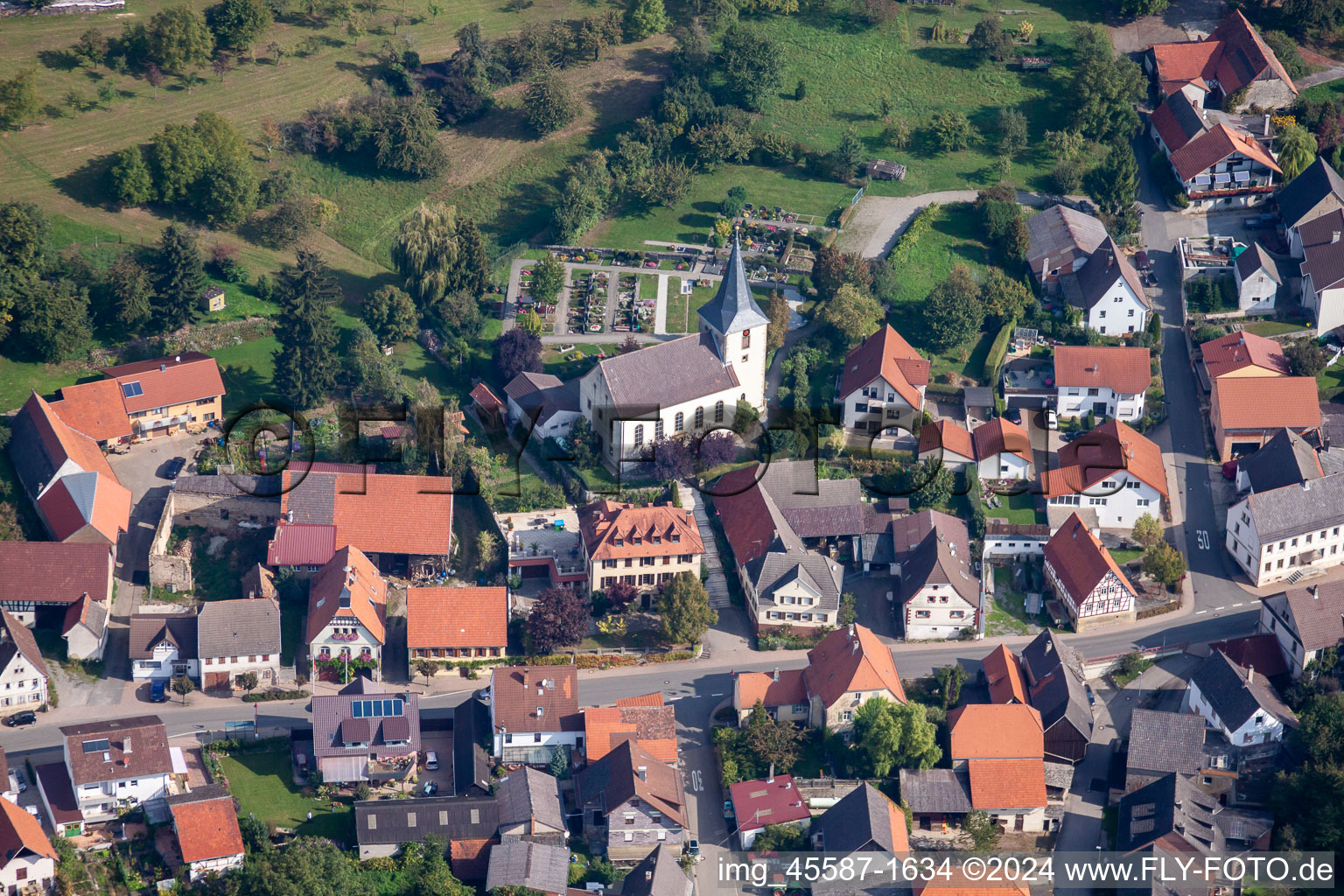 Laurentius Church in the district Adersbach in Sinsheim in the state Baden-Wuerttemberg, Germany