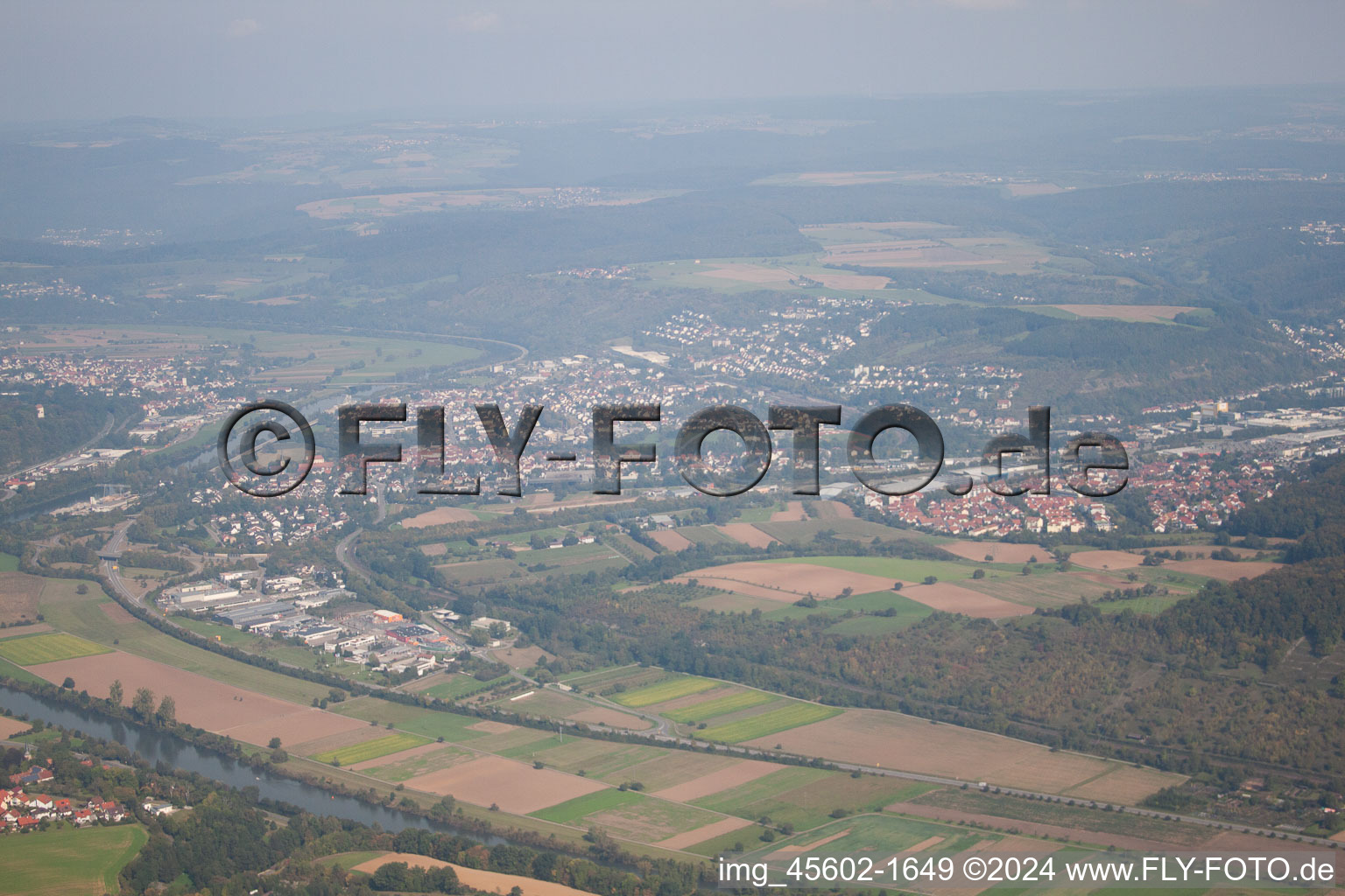 Mosbach in the state Baden-Wuerttemberg, Germany out of the air