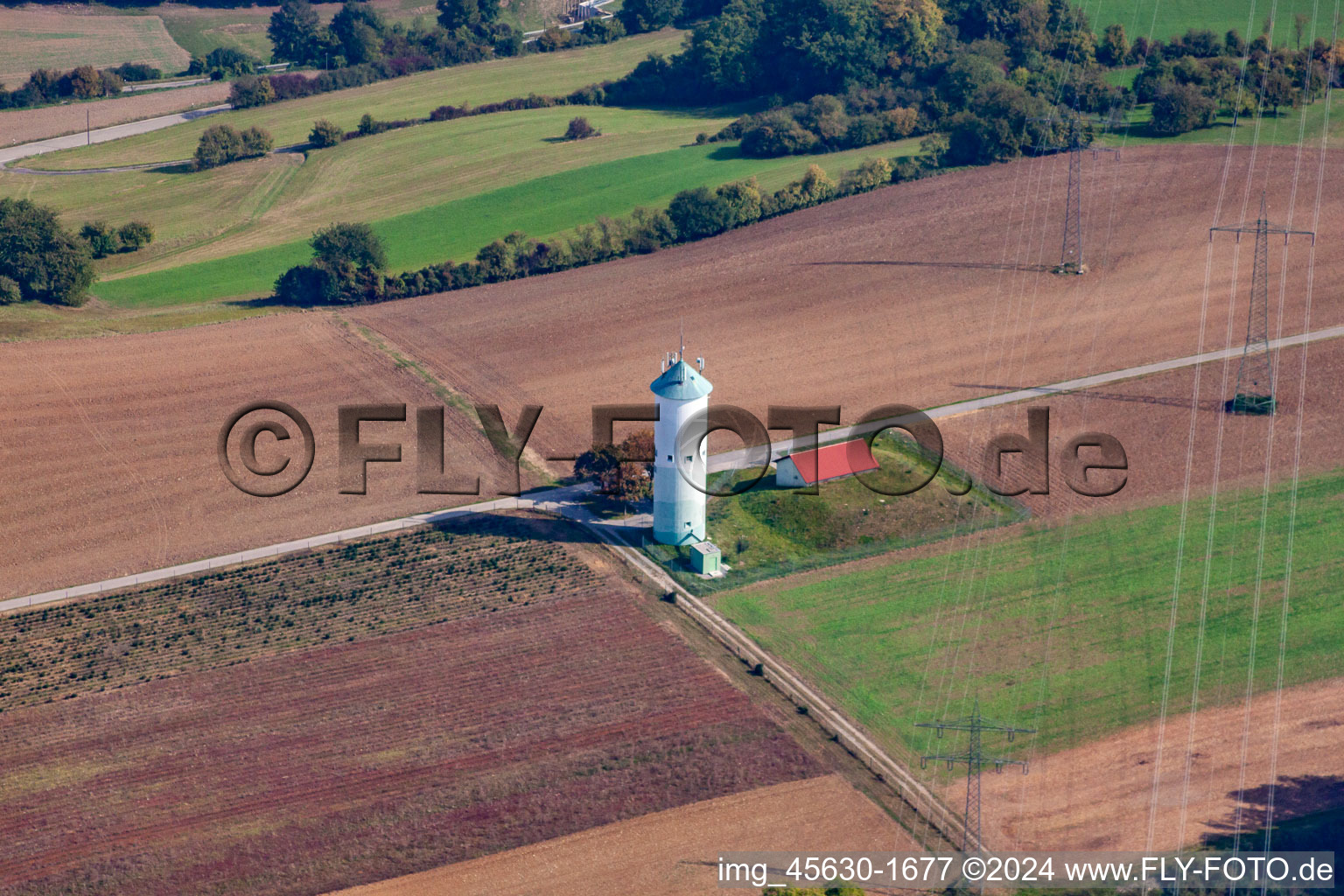 Aerial photograpy of Roigheim in the state Baden-Wuerttemberg, Germany