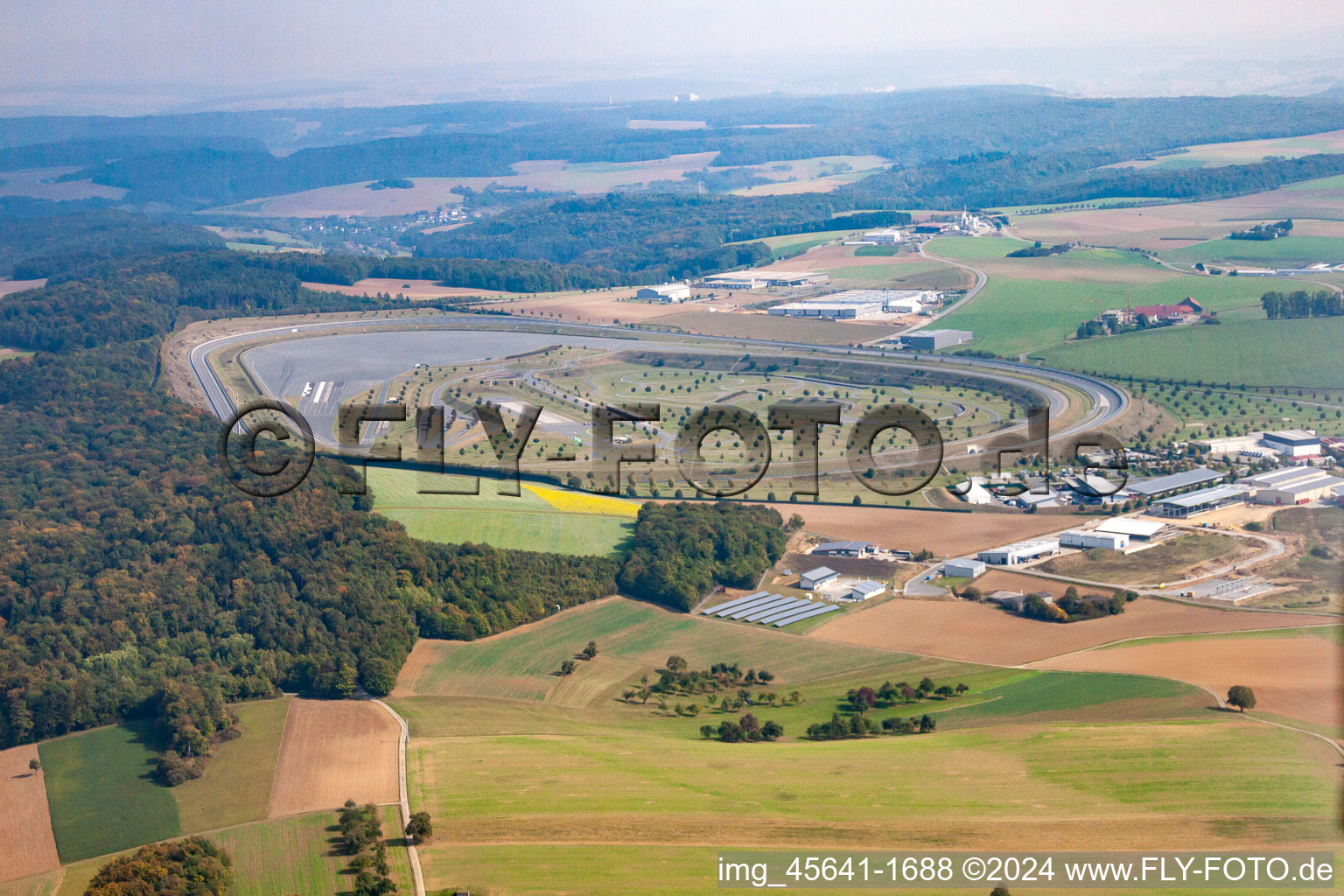 Test track of the test center Boxberg in the district Windischbuch in Boxberg in the state Baden-Wuerttemberg, Germany