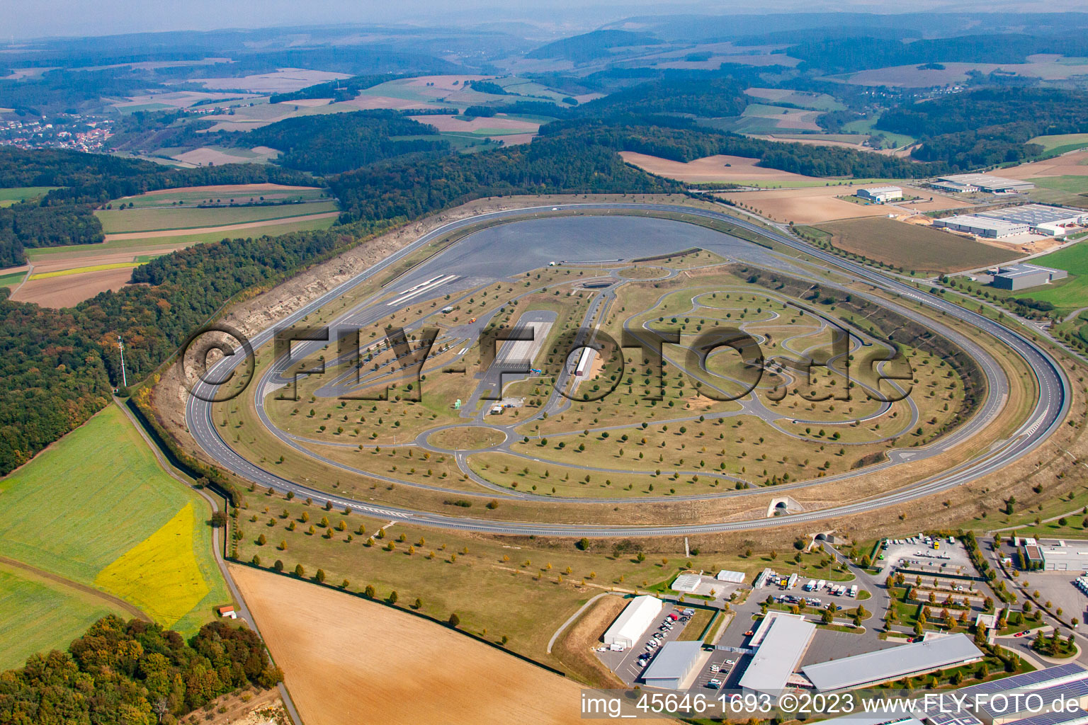 Test center Boxberg, test track in the district Windischbuch in Boxberg in the state Baden-Wuerttemberg, Germany