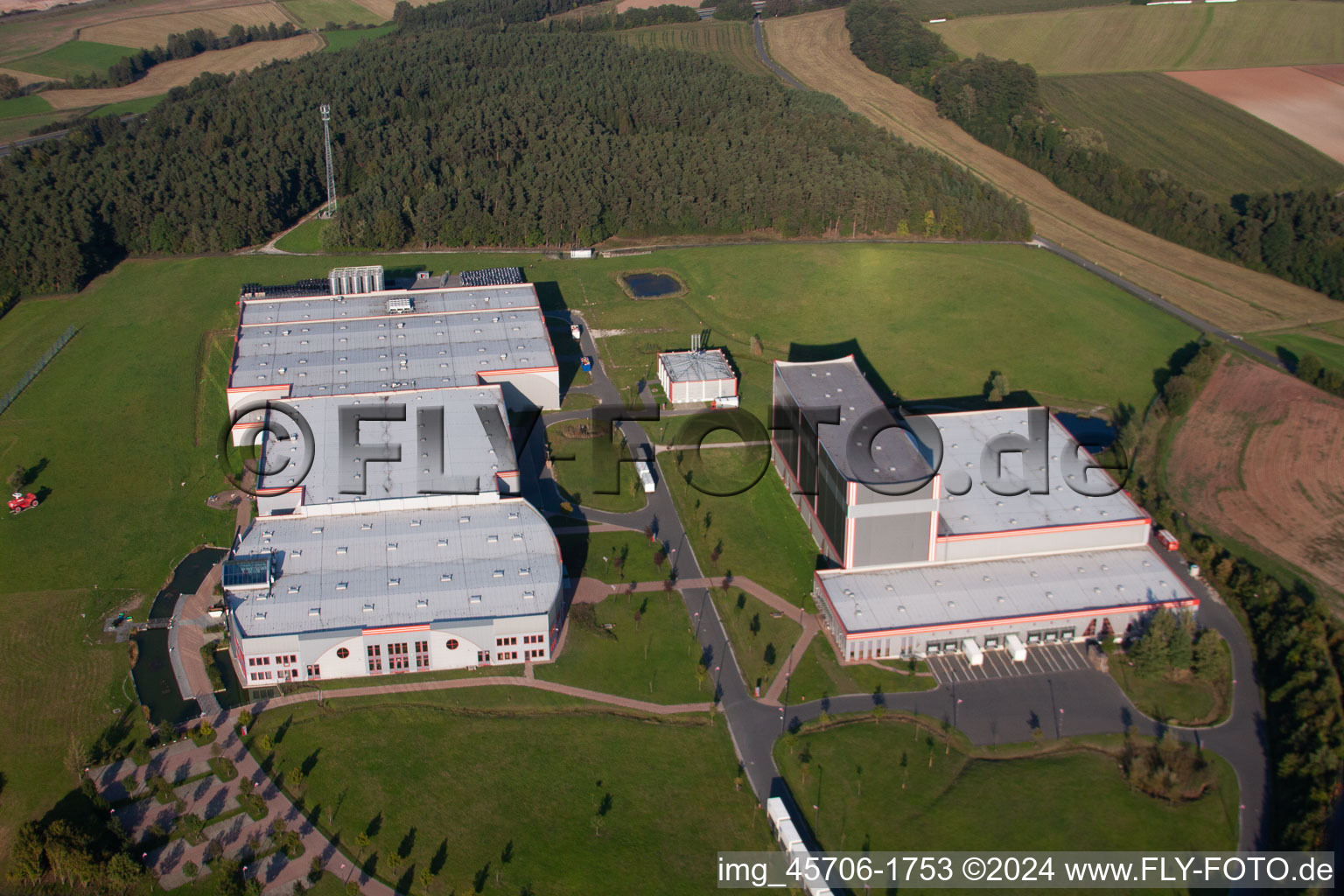 Aerial view of Gleißenberg in the state Bavaria, Germany