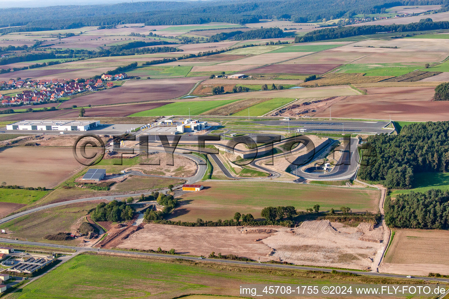 ADAC driver safety training area in the district Thüngfeld in Schlüsselfeld in the state Bavaria, Germany