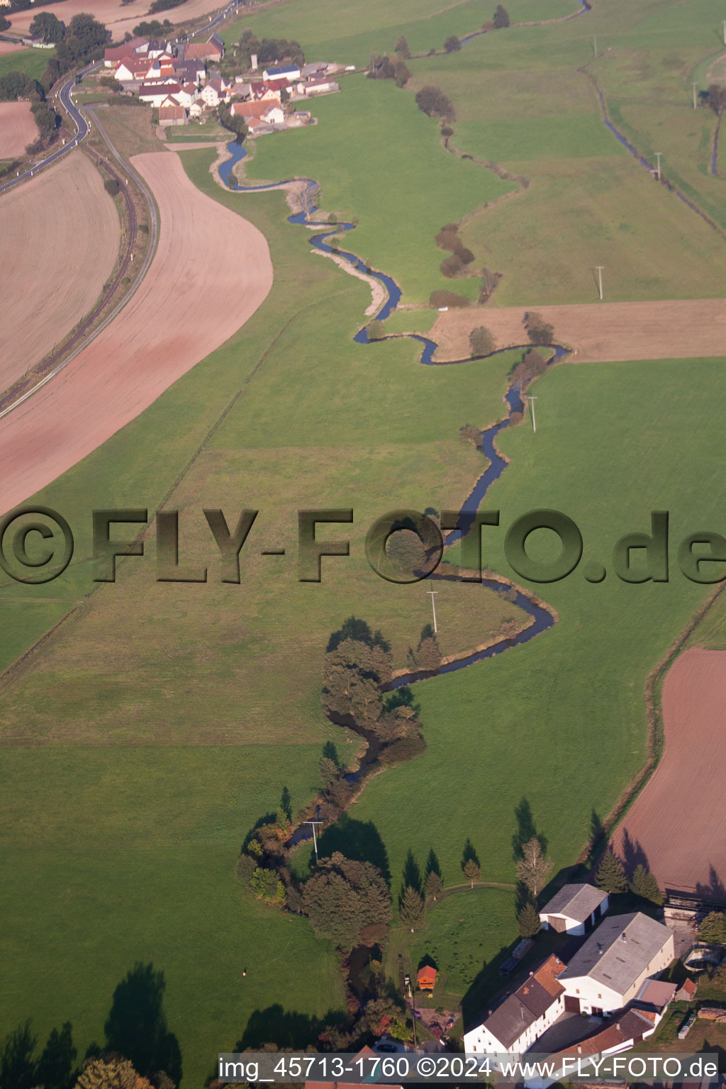 Mühlbach between Lach and Volkersdorf in Volkersdorf in the state Bavaria, Germany