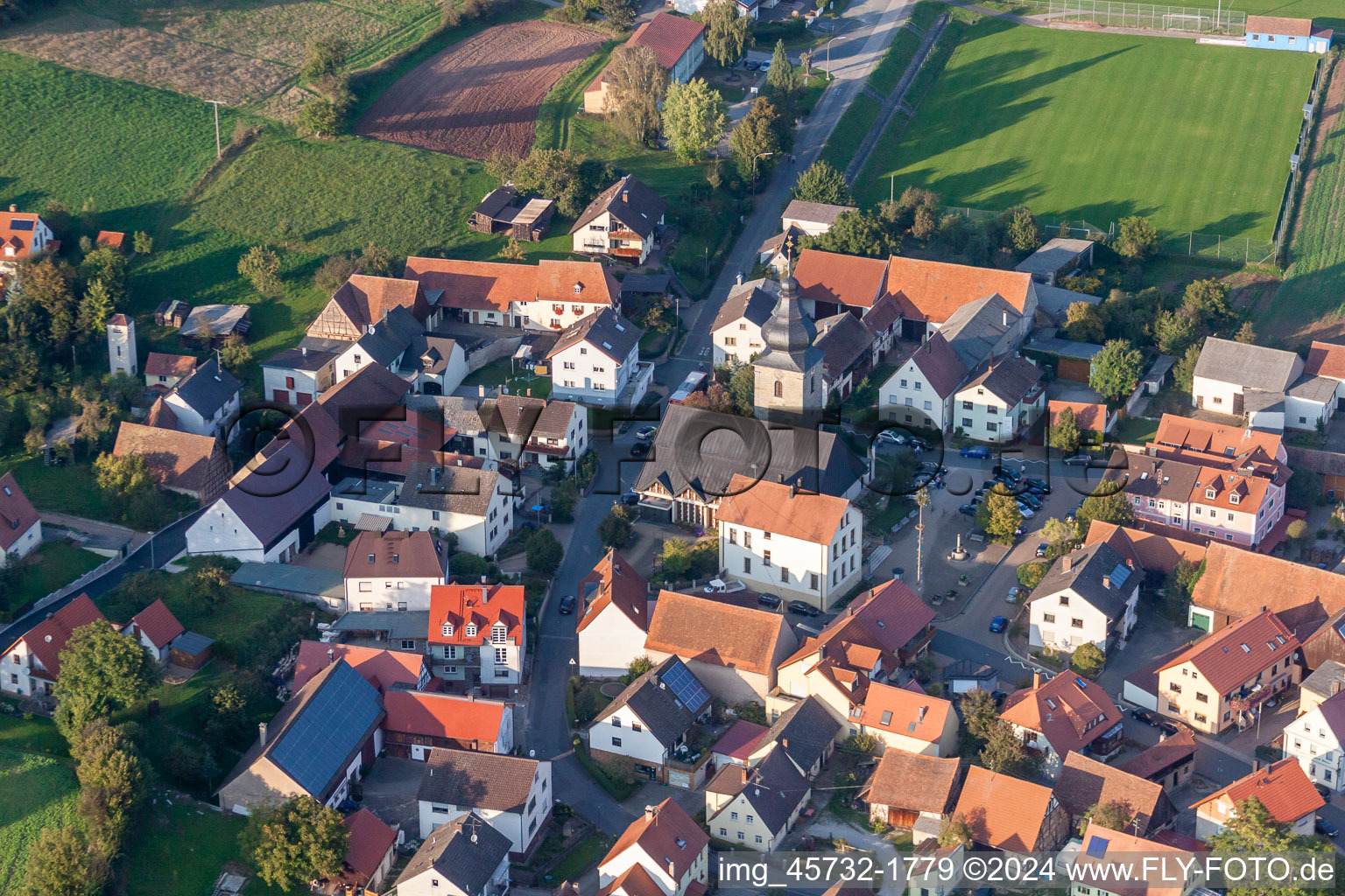 Settlement area in the district Roebersdorf in Hirschaid in the state Bavaria, Germany