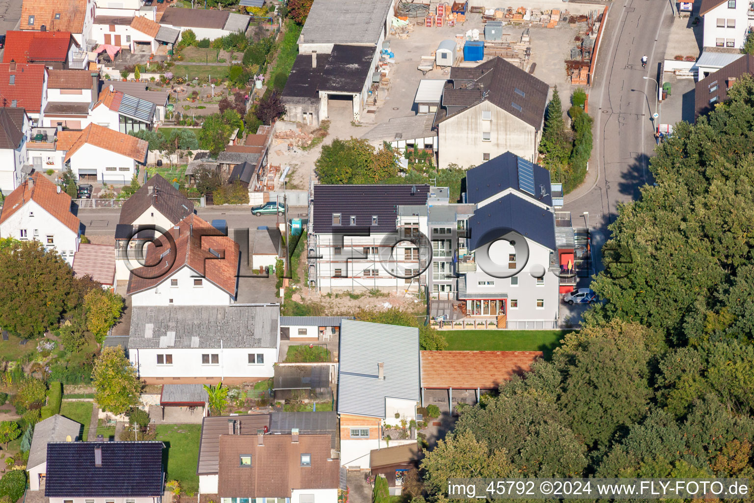 Garden City Settlement in Kandel in the state Rhineland-Palatinate, Germany out of the air