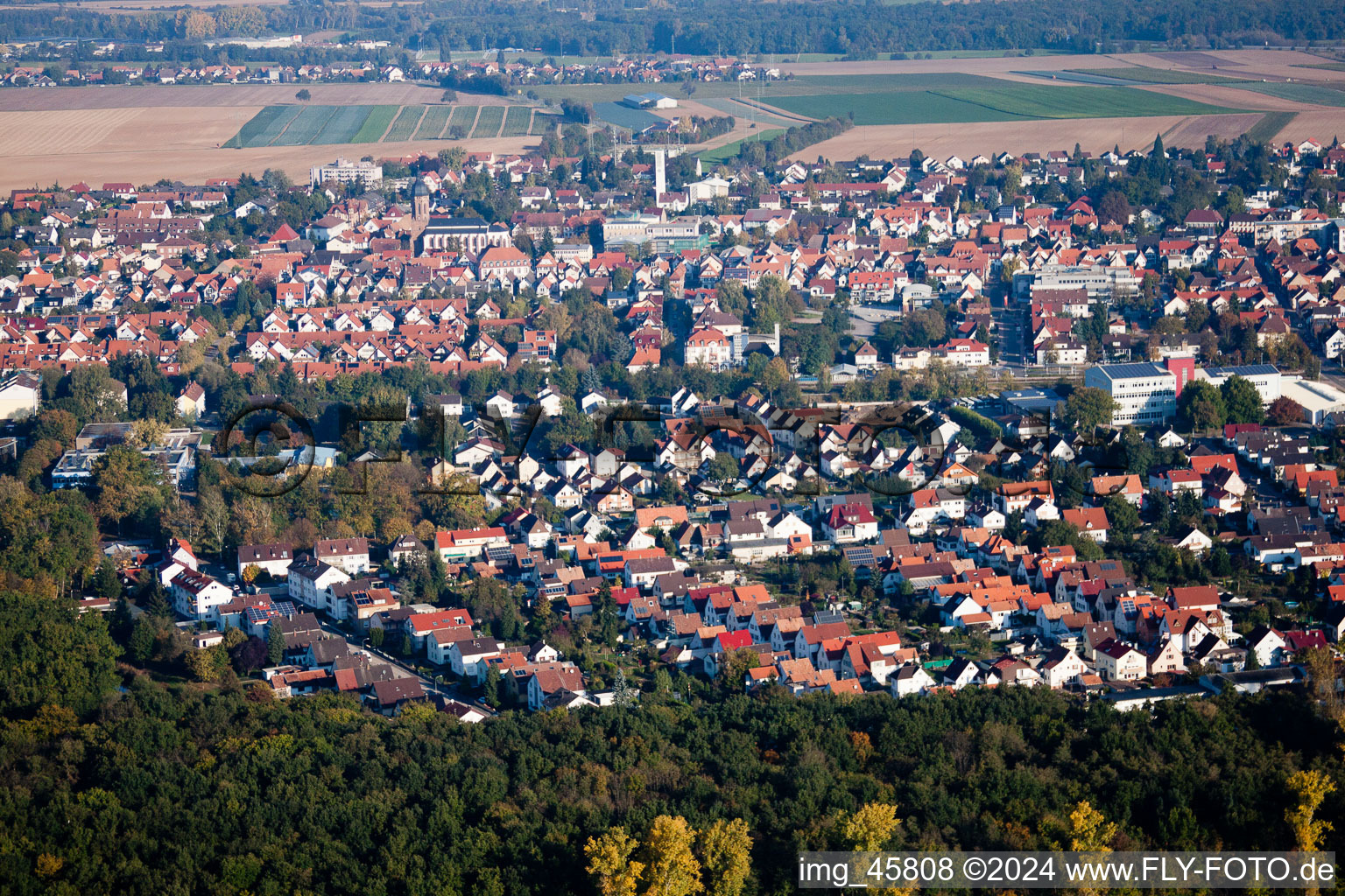 Drone image of Kandel in the state Rhineland-Palatinate, Germany