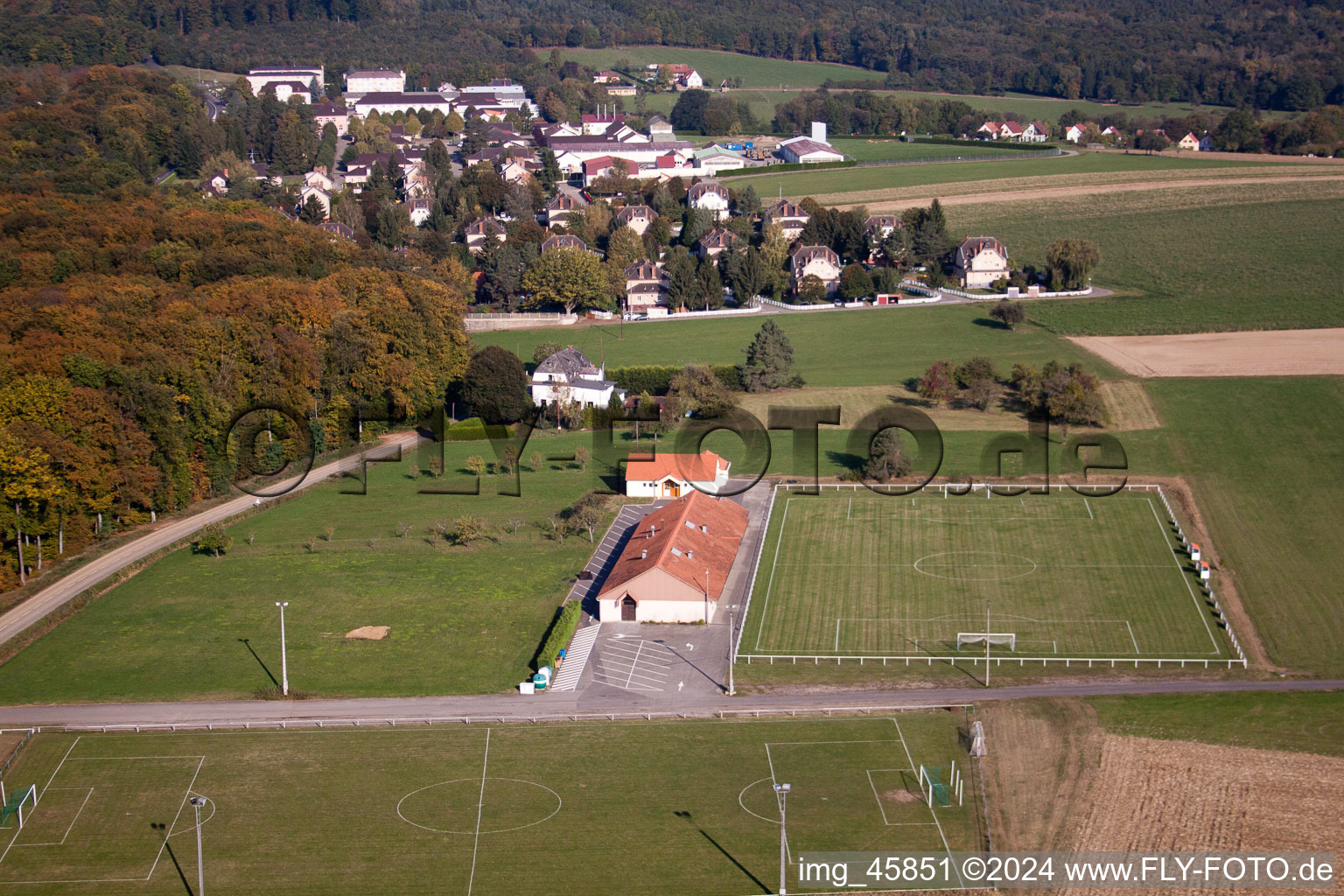 Aerial photograpy of Drachenbronn-Birlenbach in the state Bas-Rhin, France