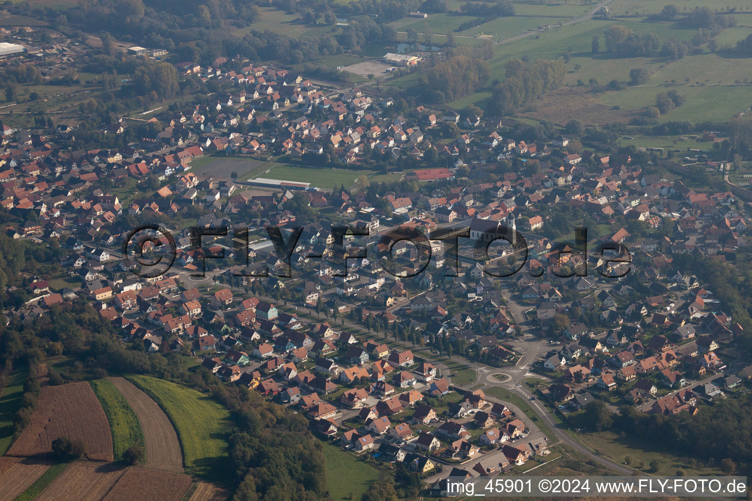 Oblique view of Mothern in the state Bas-Rhin, France