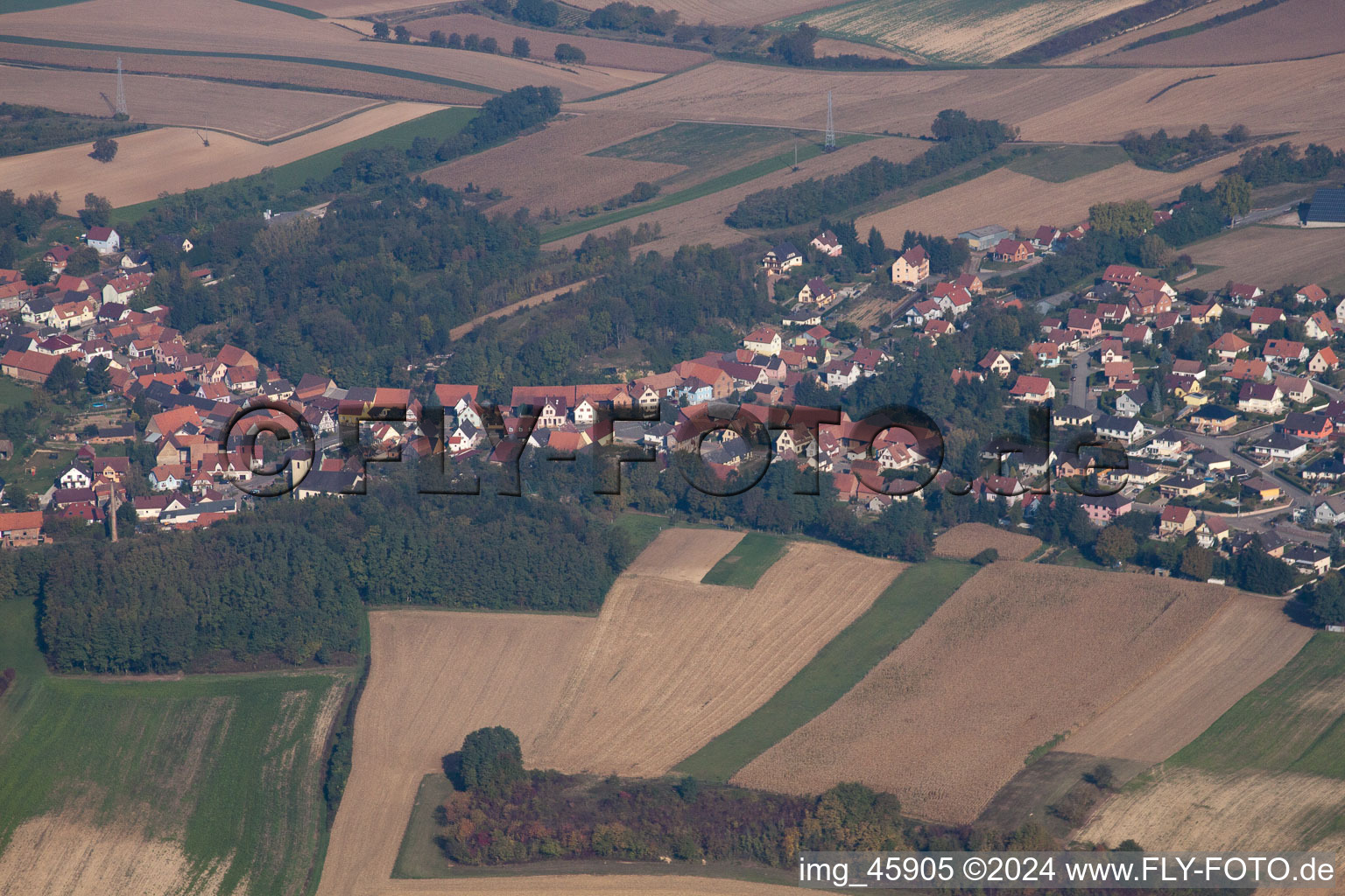 Mothern in the state Bas-Rhin, France out of the air