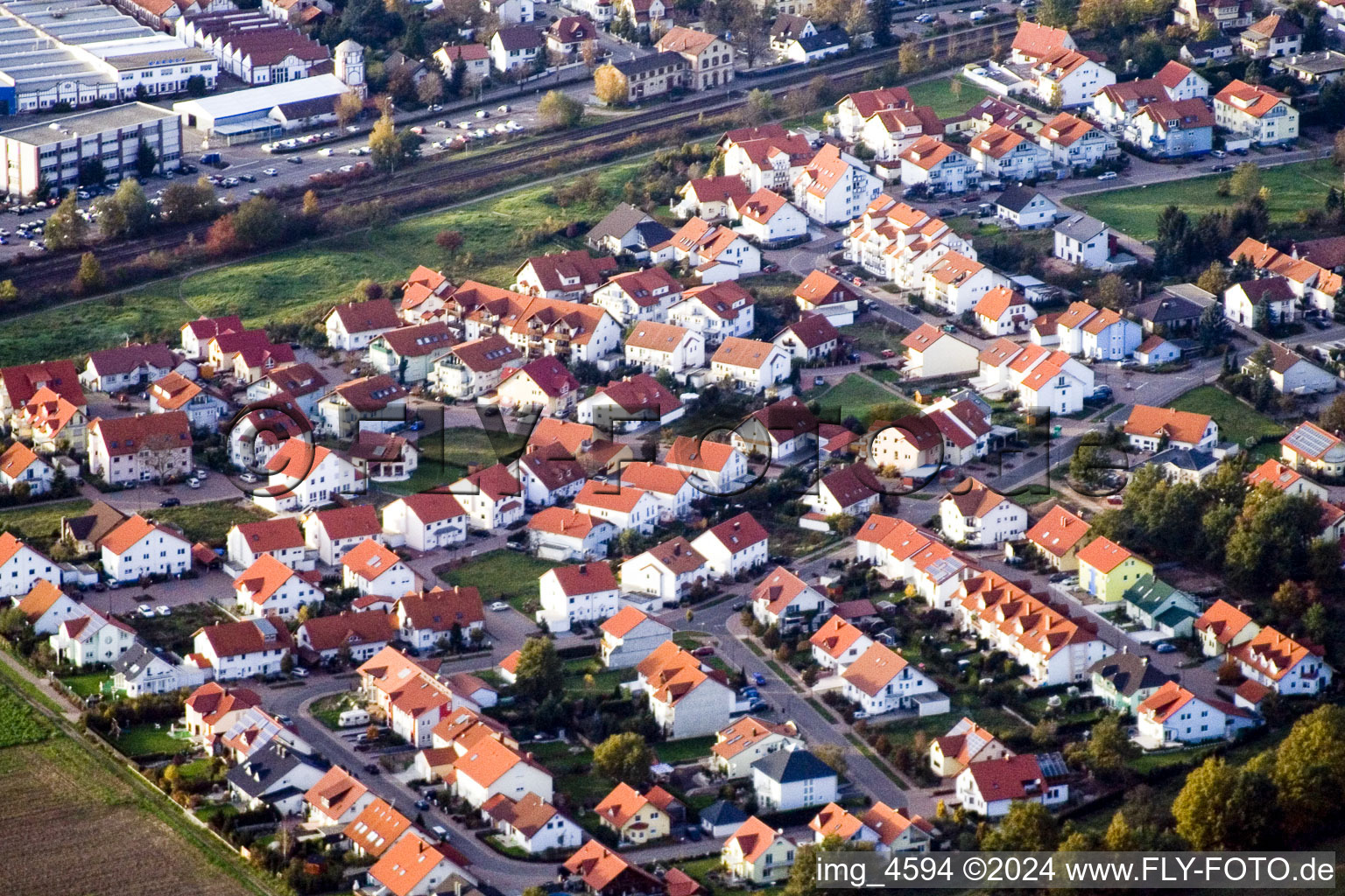 Robert Koch Street in Bellheim in the state Rhineland-Palatinate, Germany