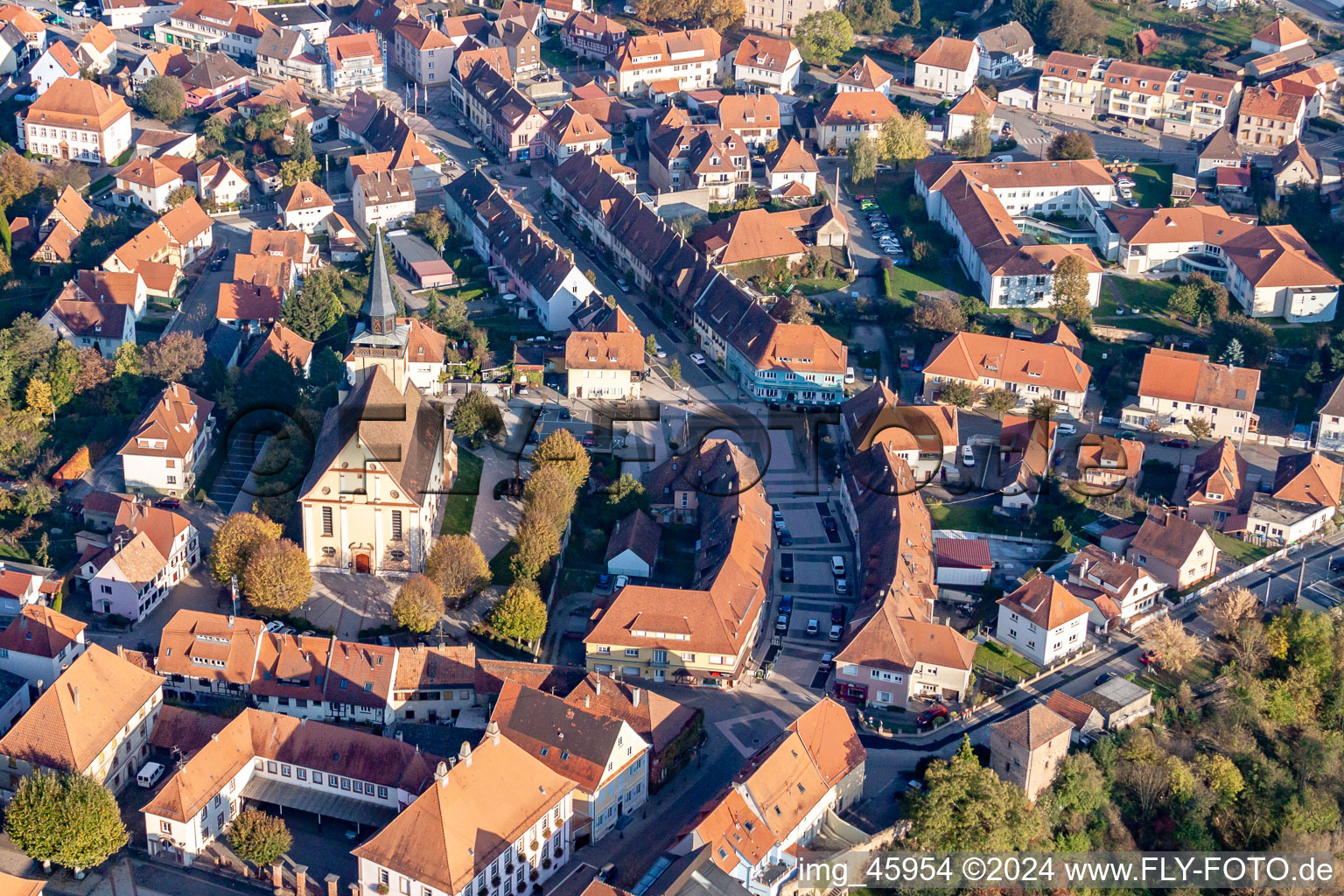 District Neulauterburg in Lauterbourg in the state Bas-Rhin, France out of the air