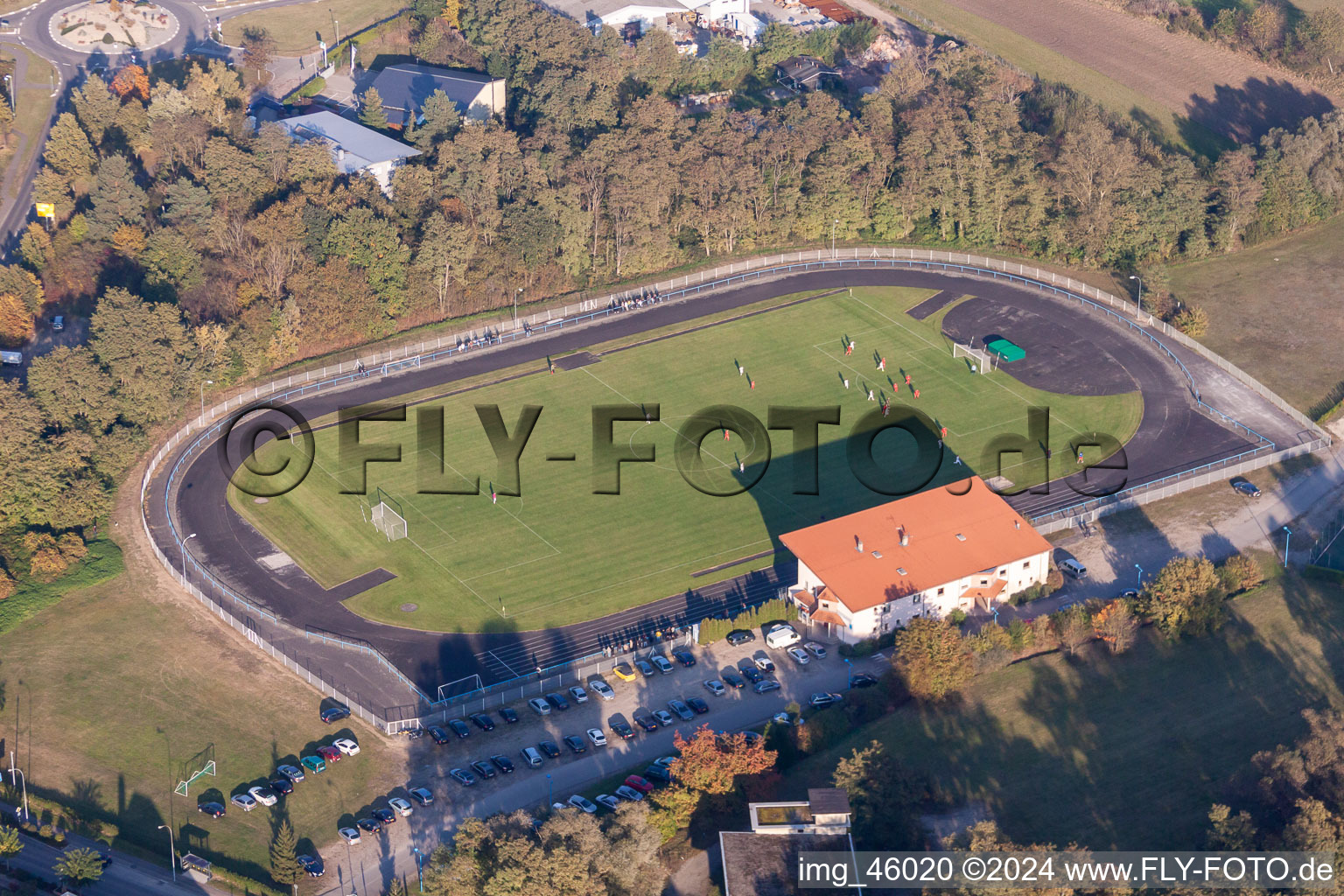 Aerial view of TC Louterbourg in the district Neulauterburg in Lauterbourg in the state Bas-Rhin, France