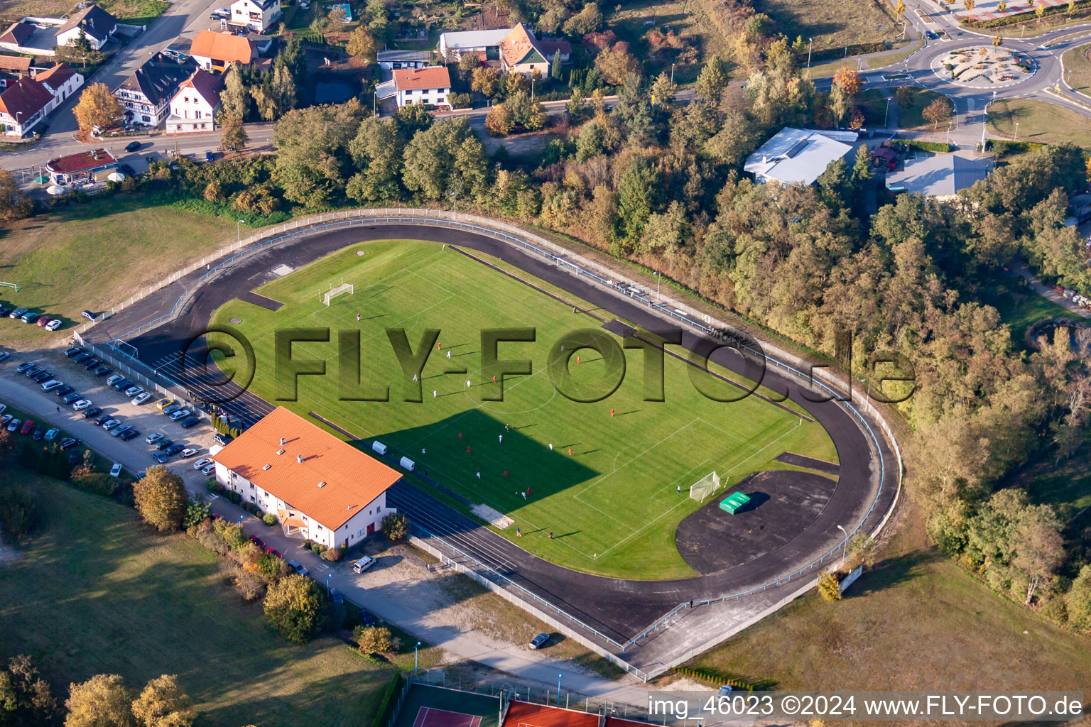 Sports grounds and football pitch of Rugby Lauterbourg in Lauterbourg in Grand Est, France