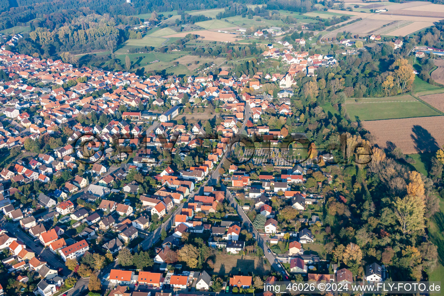 Cemetery in the district Neulauterburg in Lauterbourg in the state Bas-Rhin, France