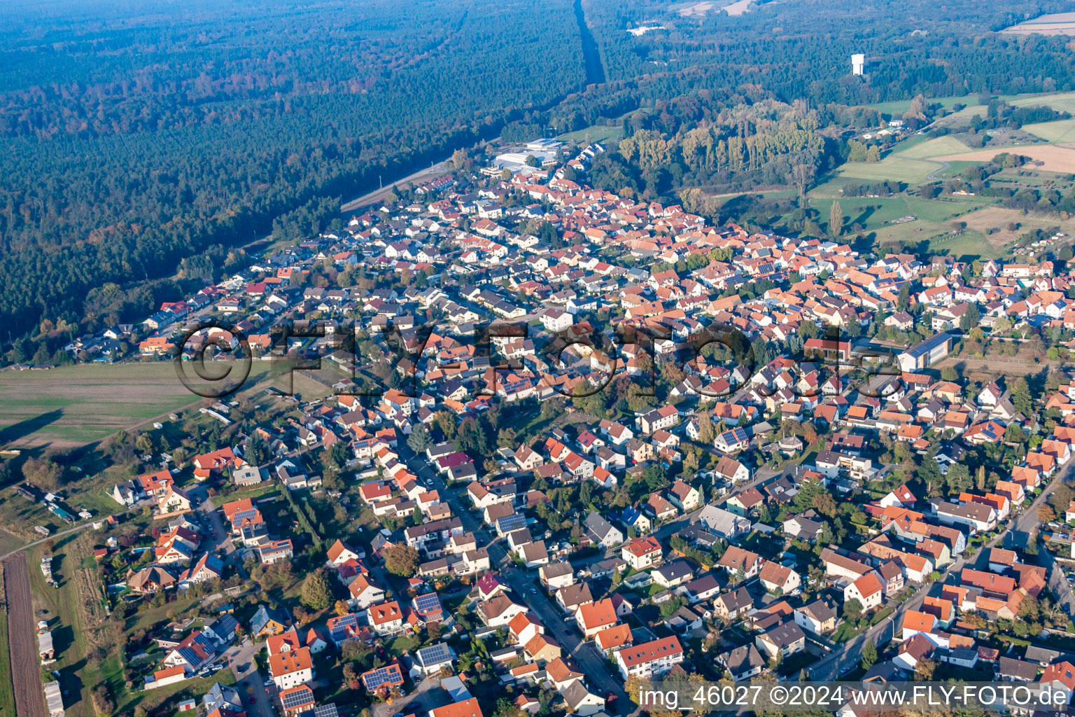 Berg in the state Rhineland-Palatinate, Germany from the drone perspective