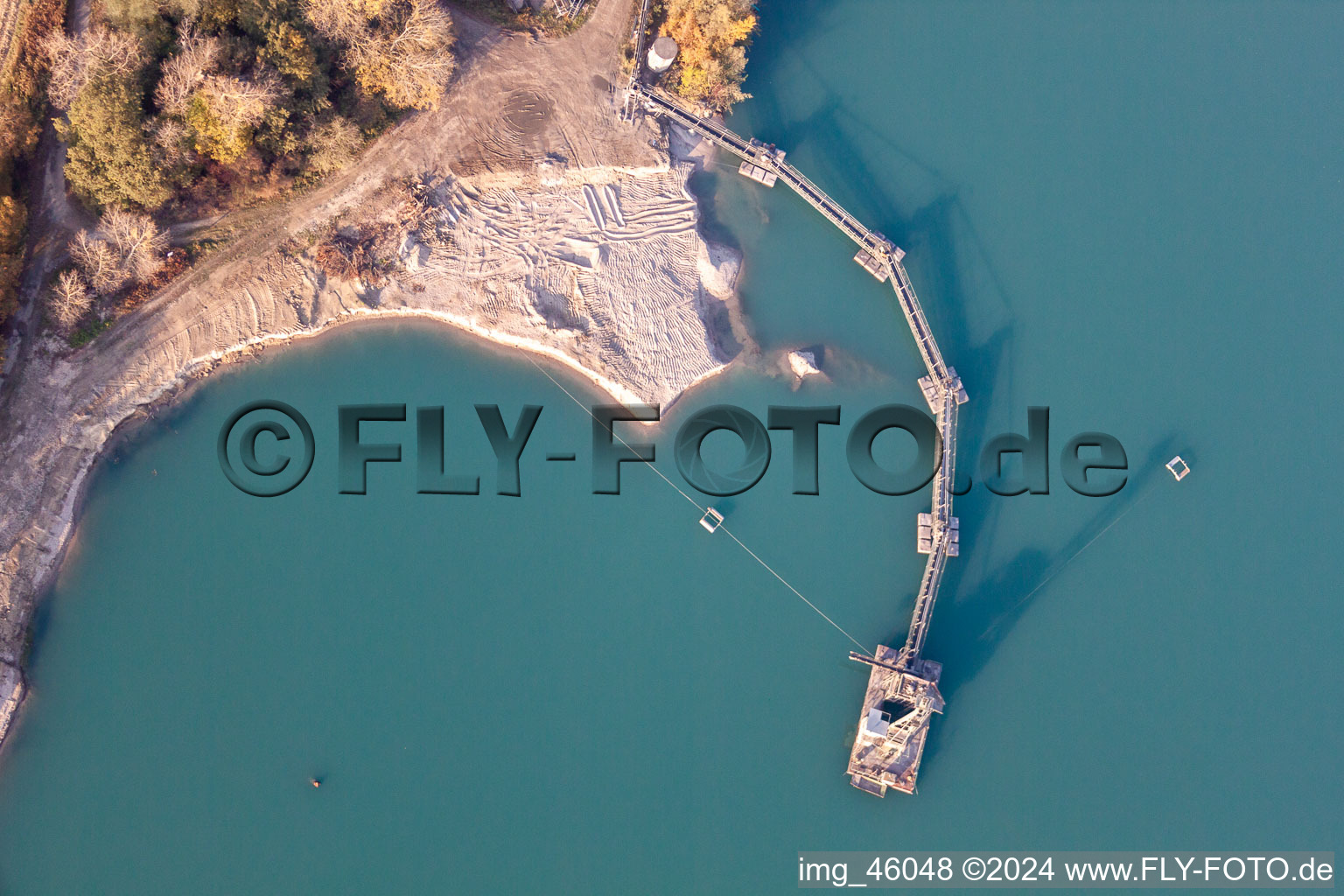 Aerial photograpy of Hagenbach in the state Rhineland-Palatinate, Germany