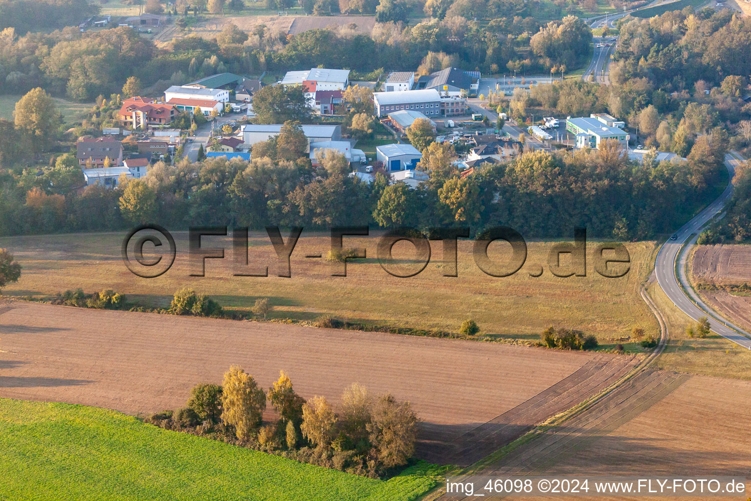 Mittelwegring commercial area in Jockgrim in the state Rhineland-Palatinate, Germany