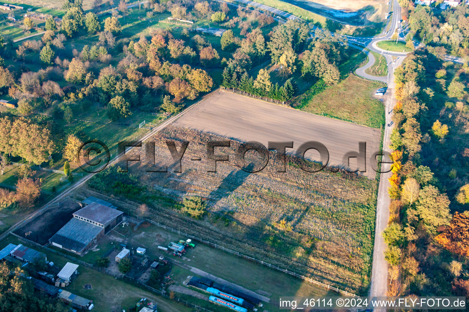 Aerial photograpy of Jockgrim in the state Rhineland-Palatinate, Germany