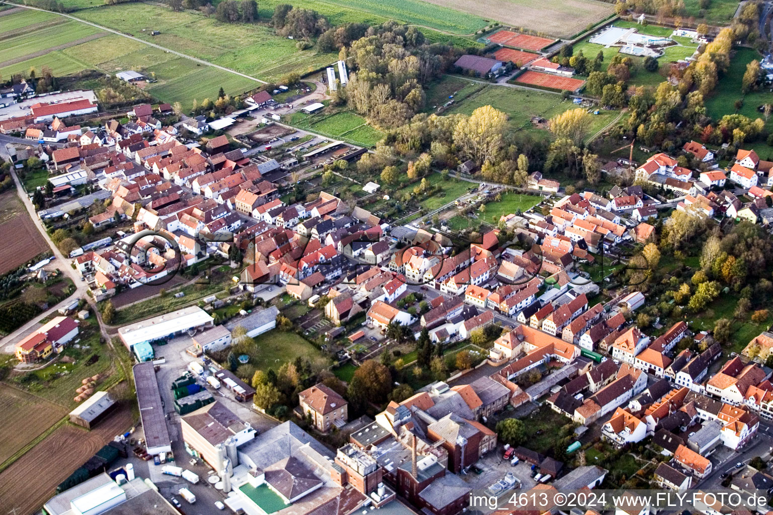 Main Street W in Bellheim in the state Rhineland-Palatinate, Germany