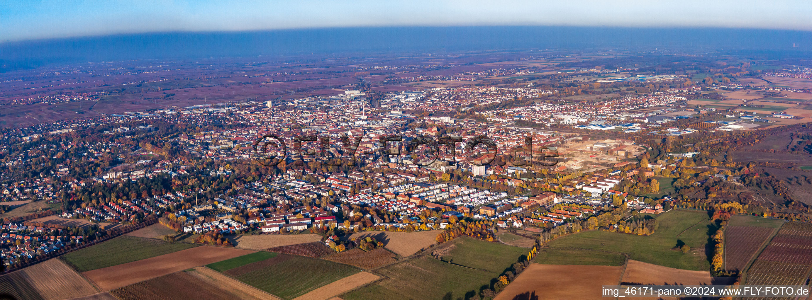 Landau from the southwest in Landau in der Pfalz in the state Rhineland-Palatinate, Germany