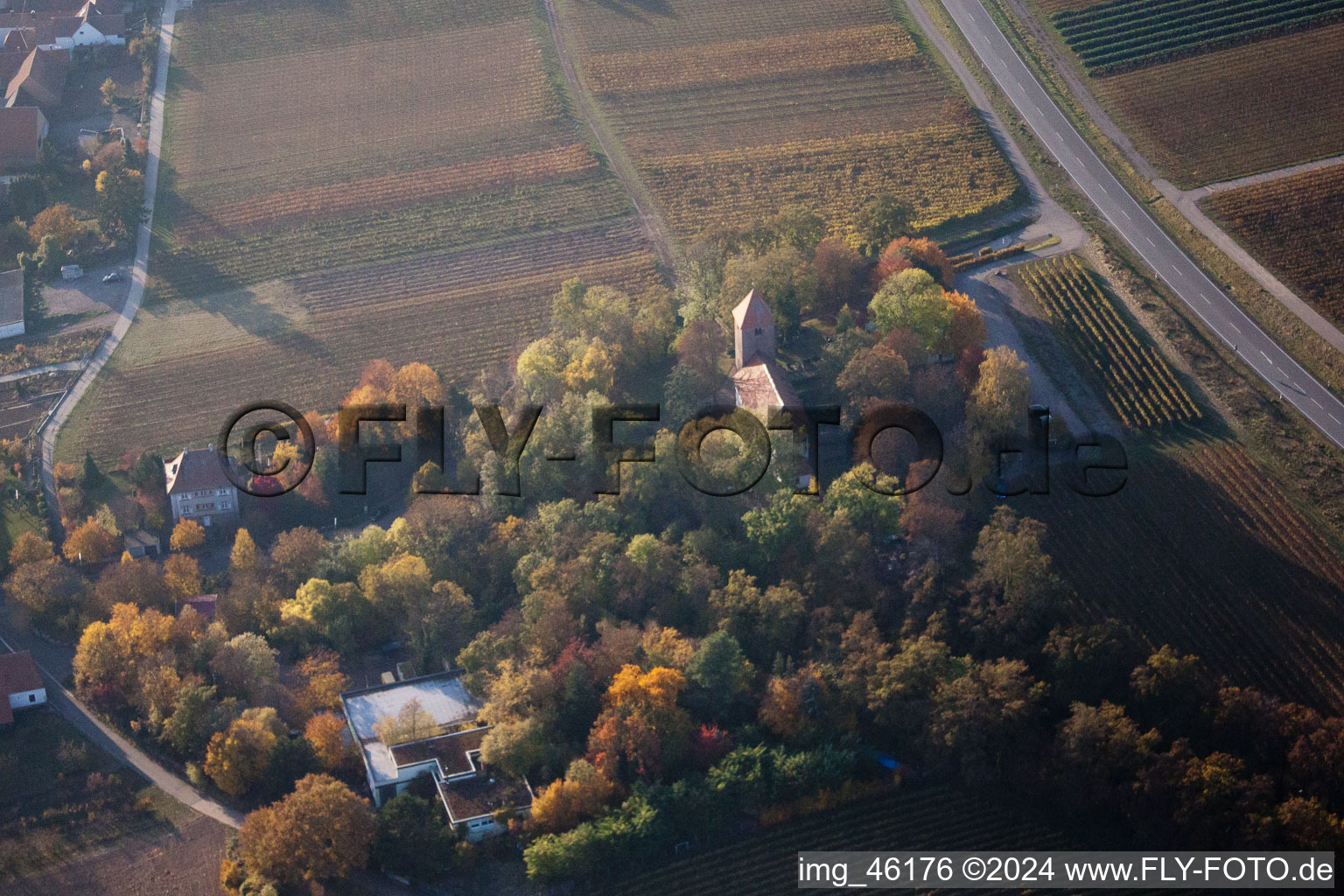 Landau in der Pfalz in the state Rhineland-Palatinate, Germany from above