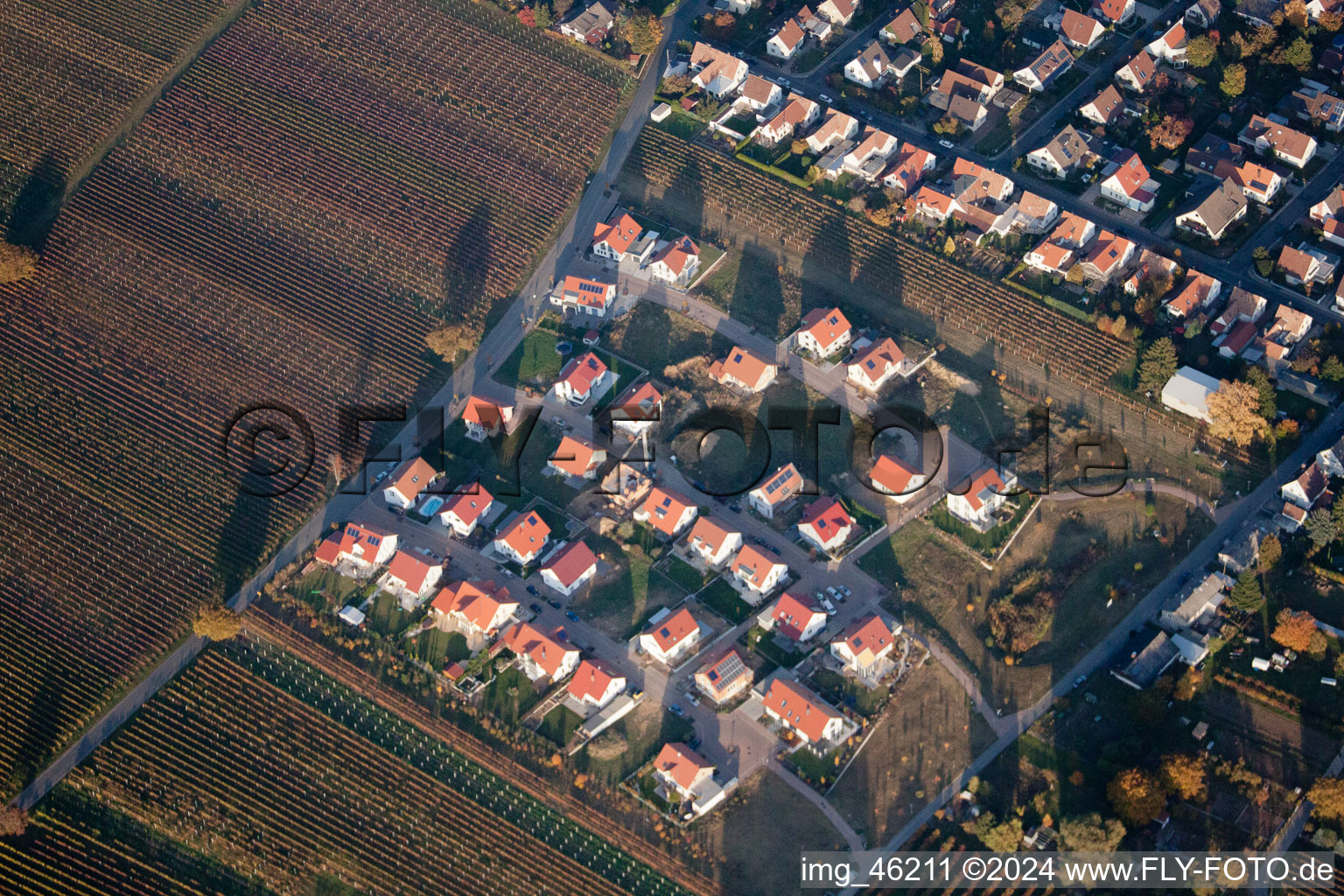 District Nußdorf in Landau in der Pfalz in the state Rhineland-Palatinate, Germany out of the air