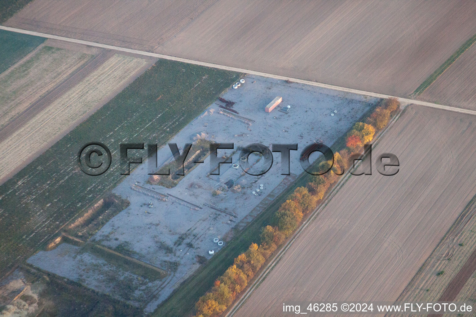 Herxheimweyher in the state Rhineland-Palatinate, Germany viewn from the air